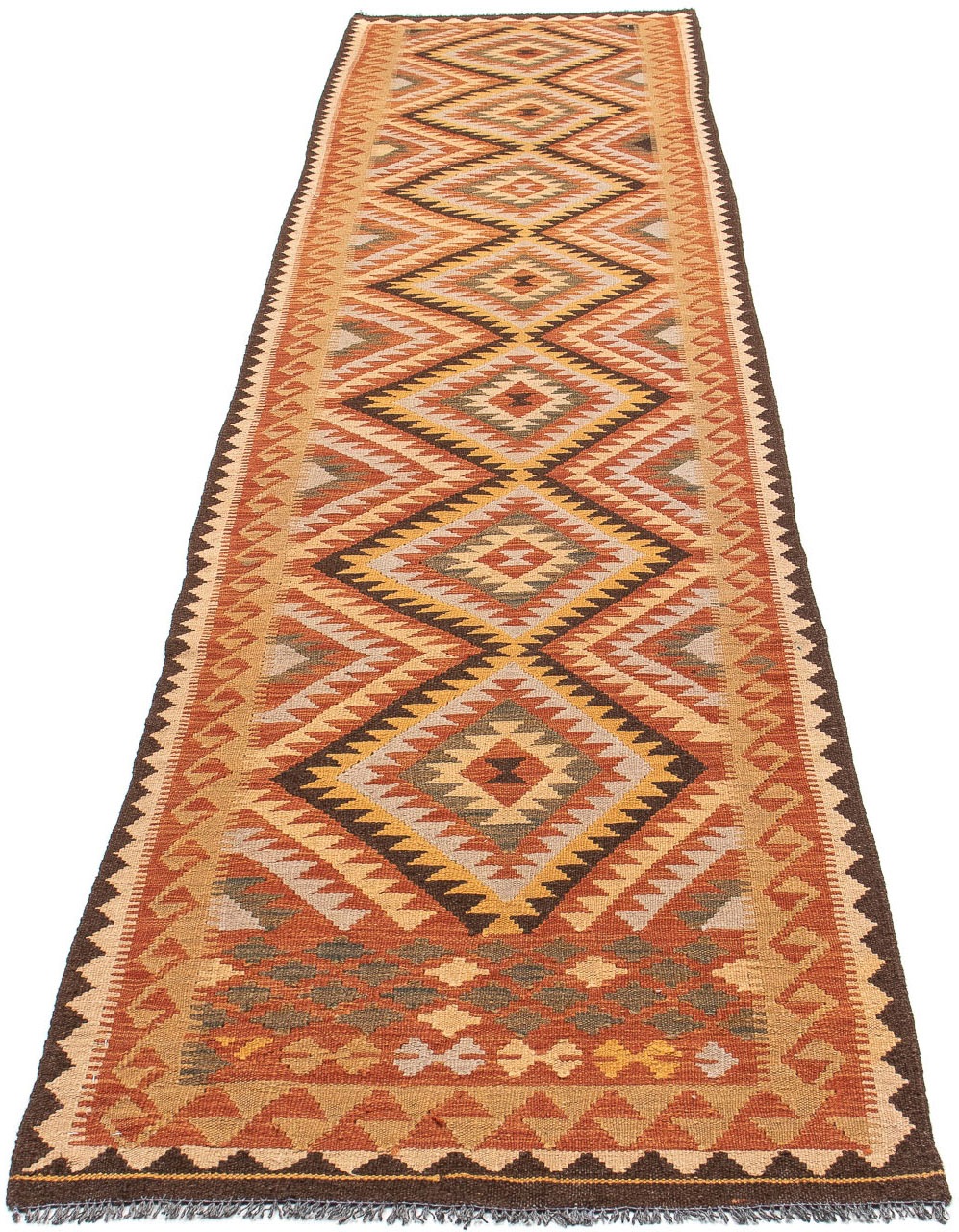 Image of morgenland Läufer »Kelim Maimene Medaillon 407 x 76 cm«, rechteckig, 0,5 mm Höhe, Wendeteppich bei Ackermann Versand Schweiz