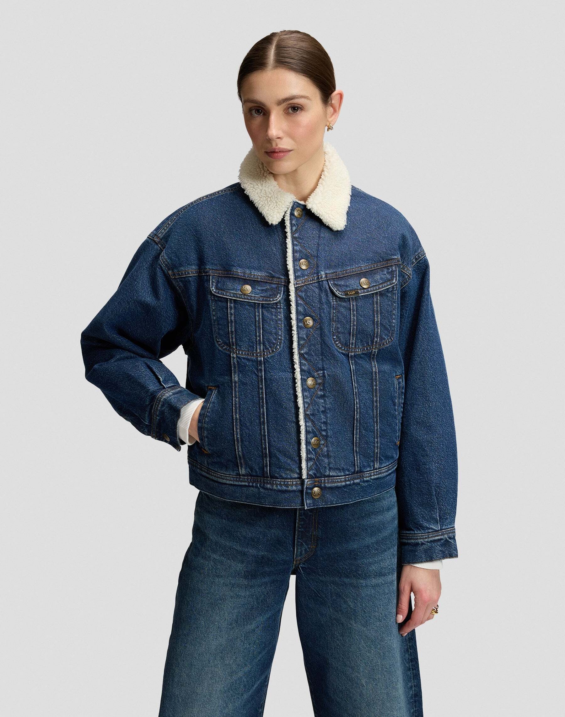 Image of Lee Jeansjacke "Lee Jeansjacke Relaxed Sherpa Rider"