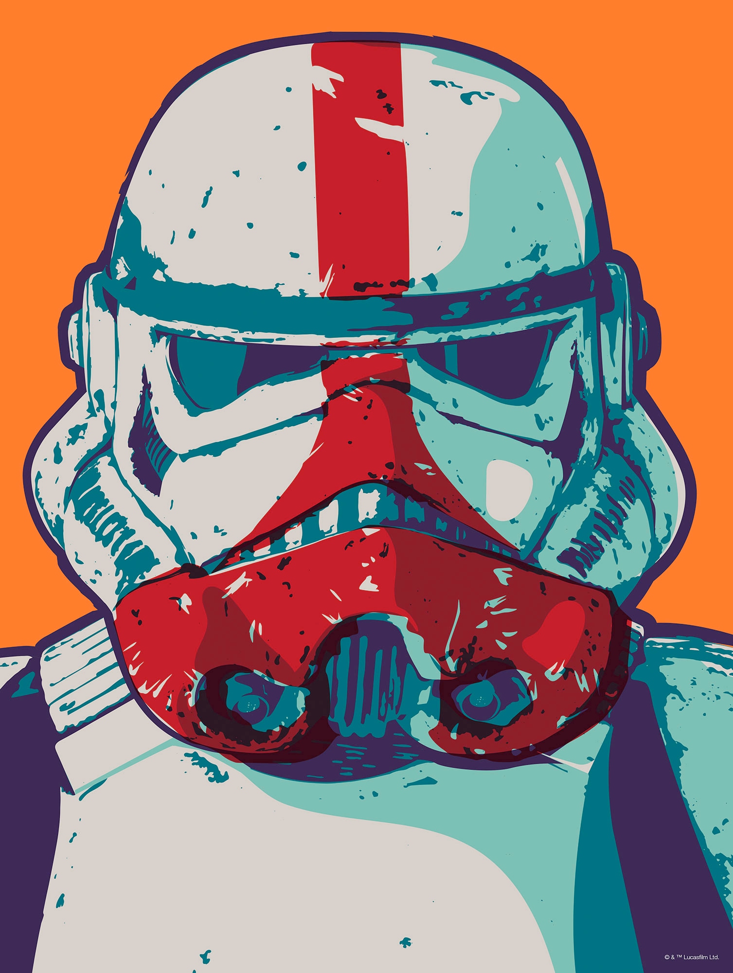 Komar Bild »Mandalorian Pop Art Stormtrooper« Disney | Star Wars 1 Stk. tlg. Wandbild zur Dekoration im Kinderzimmer - ohne Rahmen