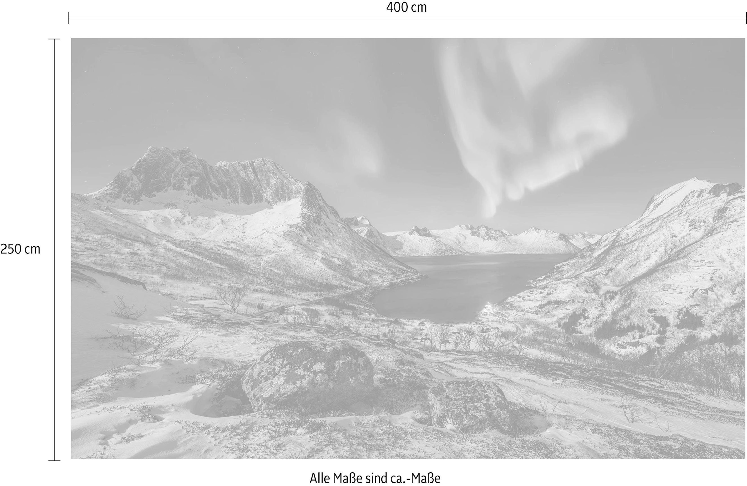 Komar Vliestapete »Digitaldruck Vlies -  I LOVE Norway - Grösse 400 x 250 cm« bedruckt glatt Wohnzimmer, Schlafzimmer