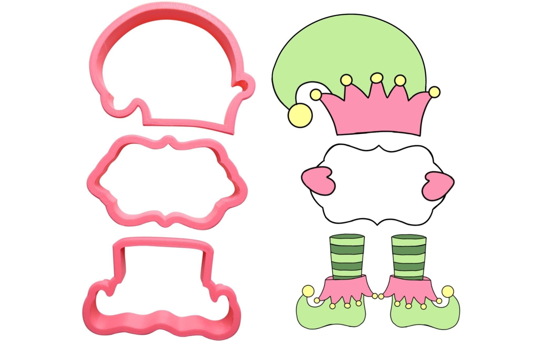 Image of Ausstechform "Cut my Cookies Serie Bau einen Elfen, 3-teilig" Kunststoff 3 Stk. tlg.