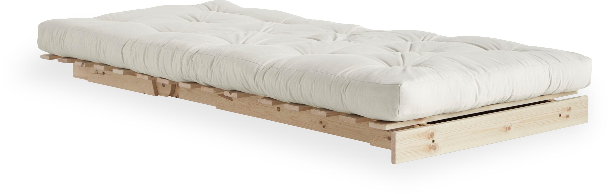 Karup Design Lit de jour »Daybett Roots Schlafsofa – Gästebett & Sofa aus FSC®-Kiefer« Inkl. Futonmatratze, in mehreren Grössen & Farben erhältlich