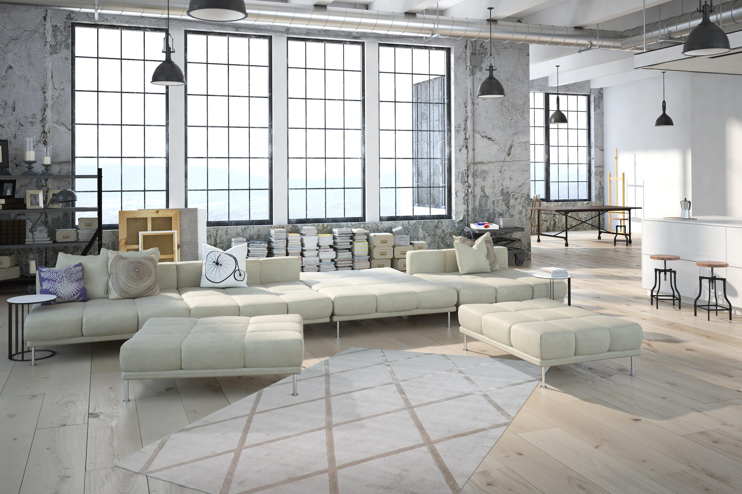 Kayoom Teppich »Luxury 210«, rechteckig, 13 mm Höhe, Kurzflor, handweb, Hoch Tief Struktur, Wohnzimmer