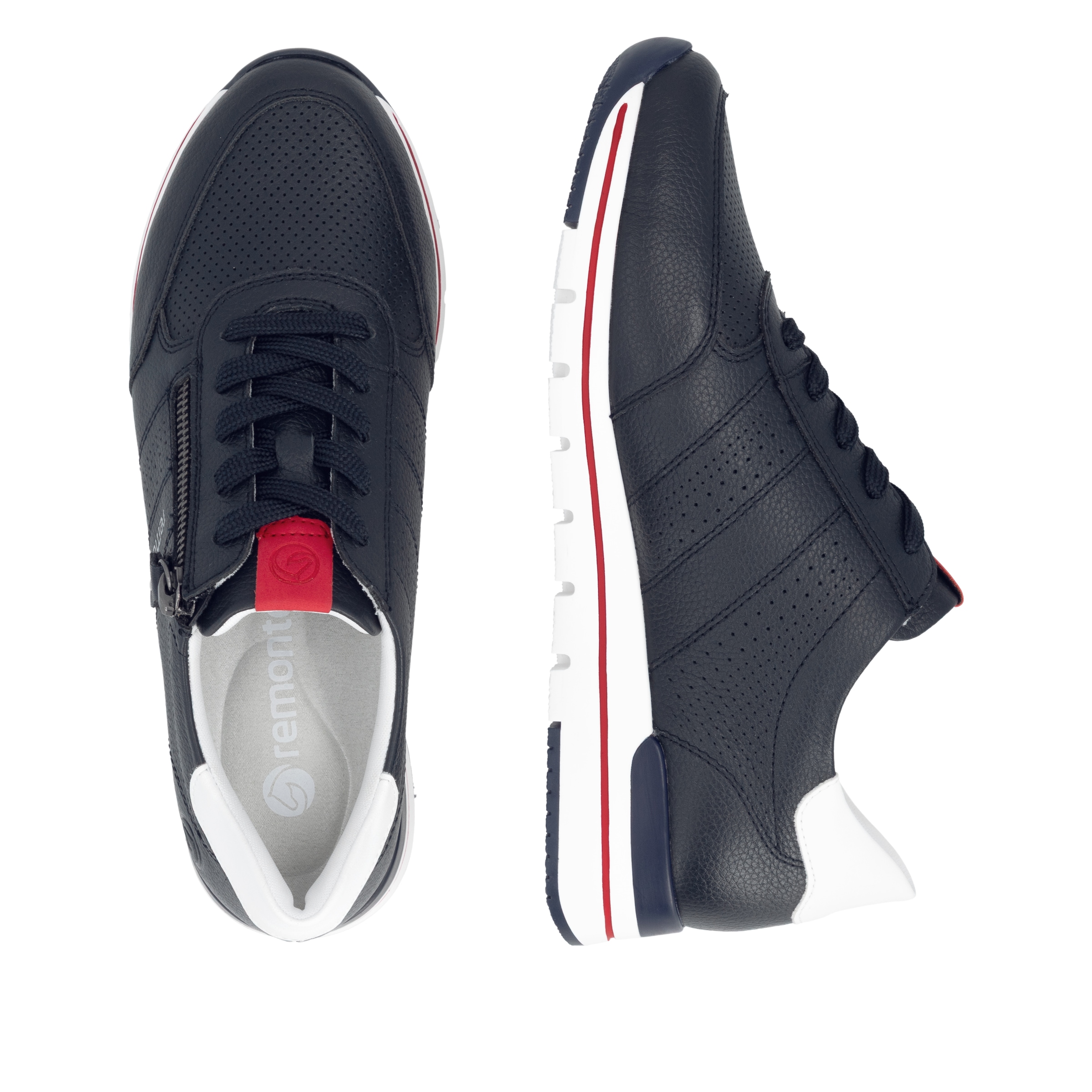 Remonte Keilsneaker  mit gepolstertem Fussbett, Freizeitschuh, Halbschuh, Schnürschuh