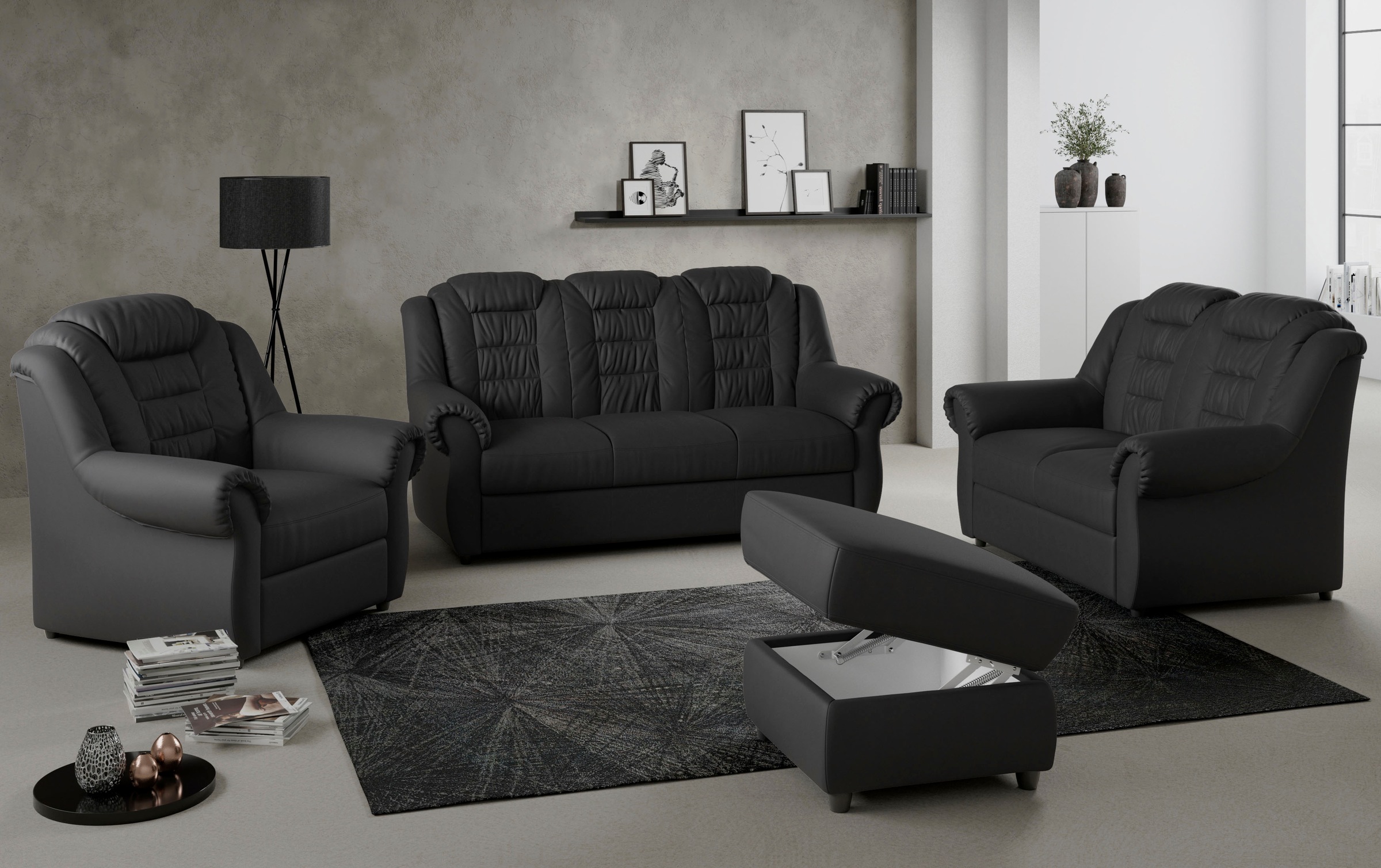 Home affaire 2-Sitzer »Boston«, Sofa mit hoher Rückenlehne