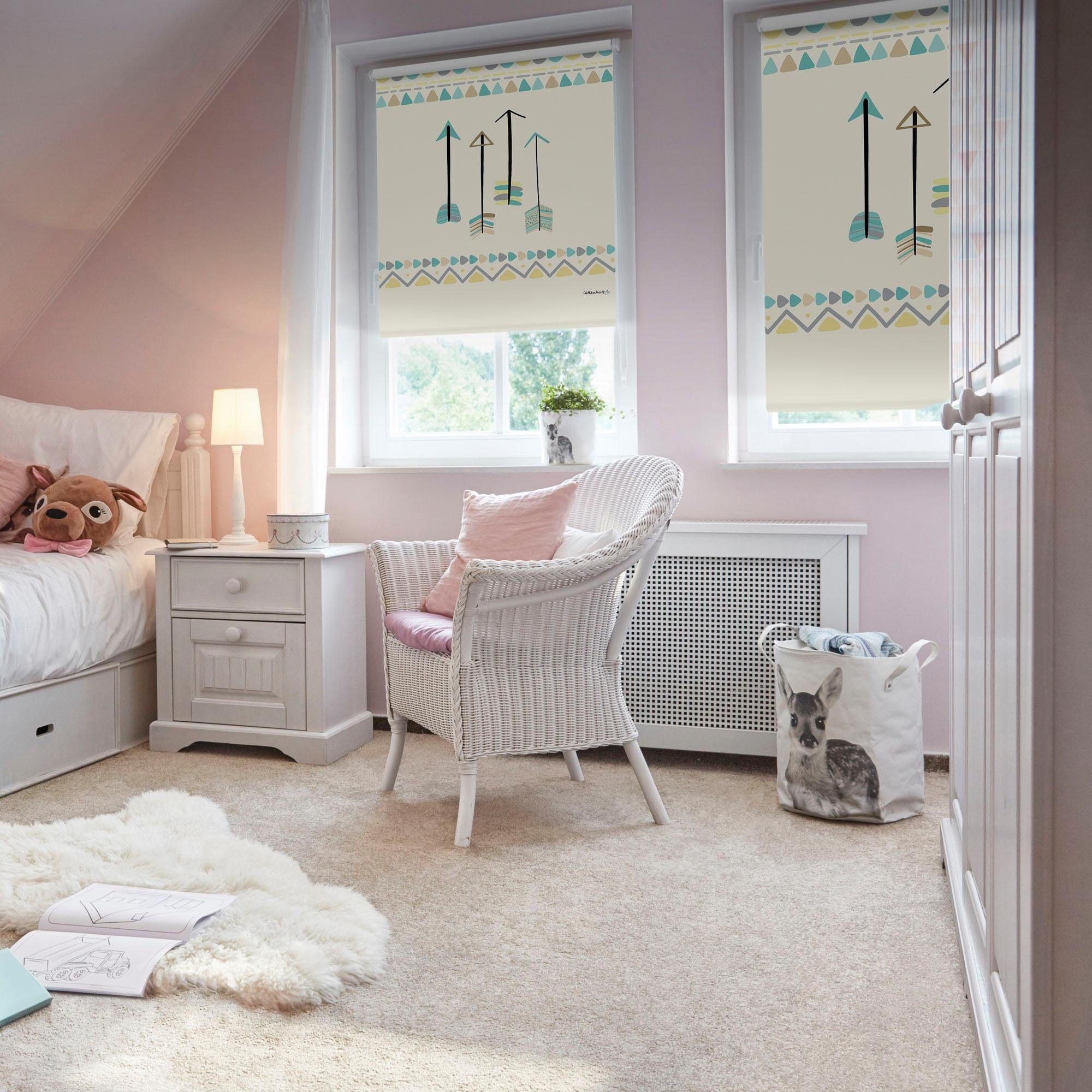 Image of Lüttenhütt Seitenzugrollo »Pfeile«, verdunkelnd, ohne Bohren, Kinderrollo im Fixmass bei Ackermann Versand Schweiz