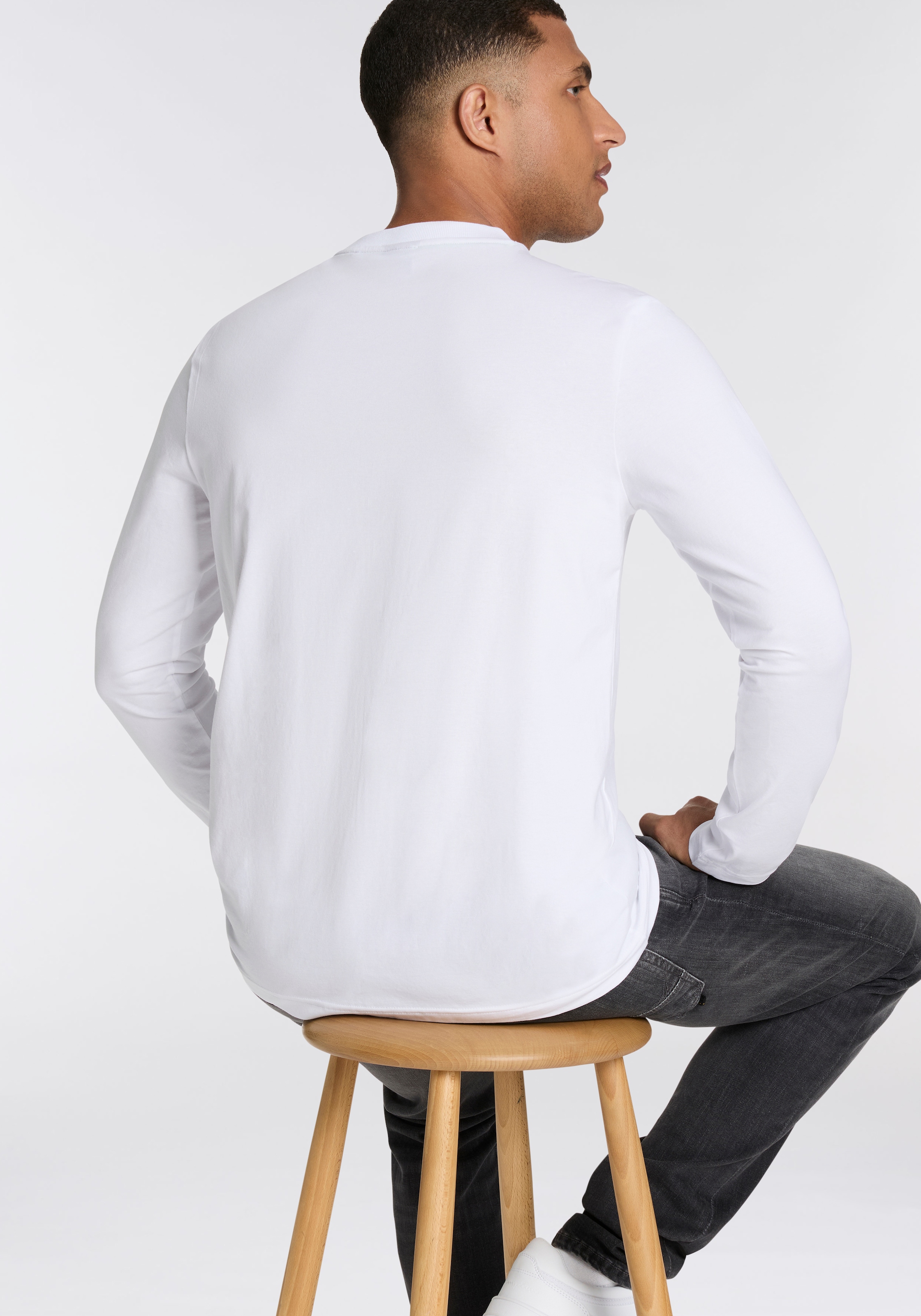 BOSS GREEN Langarmshirt »Tee Long«, mit Rundhalsausschnitt