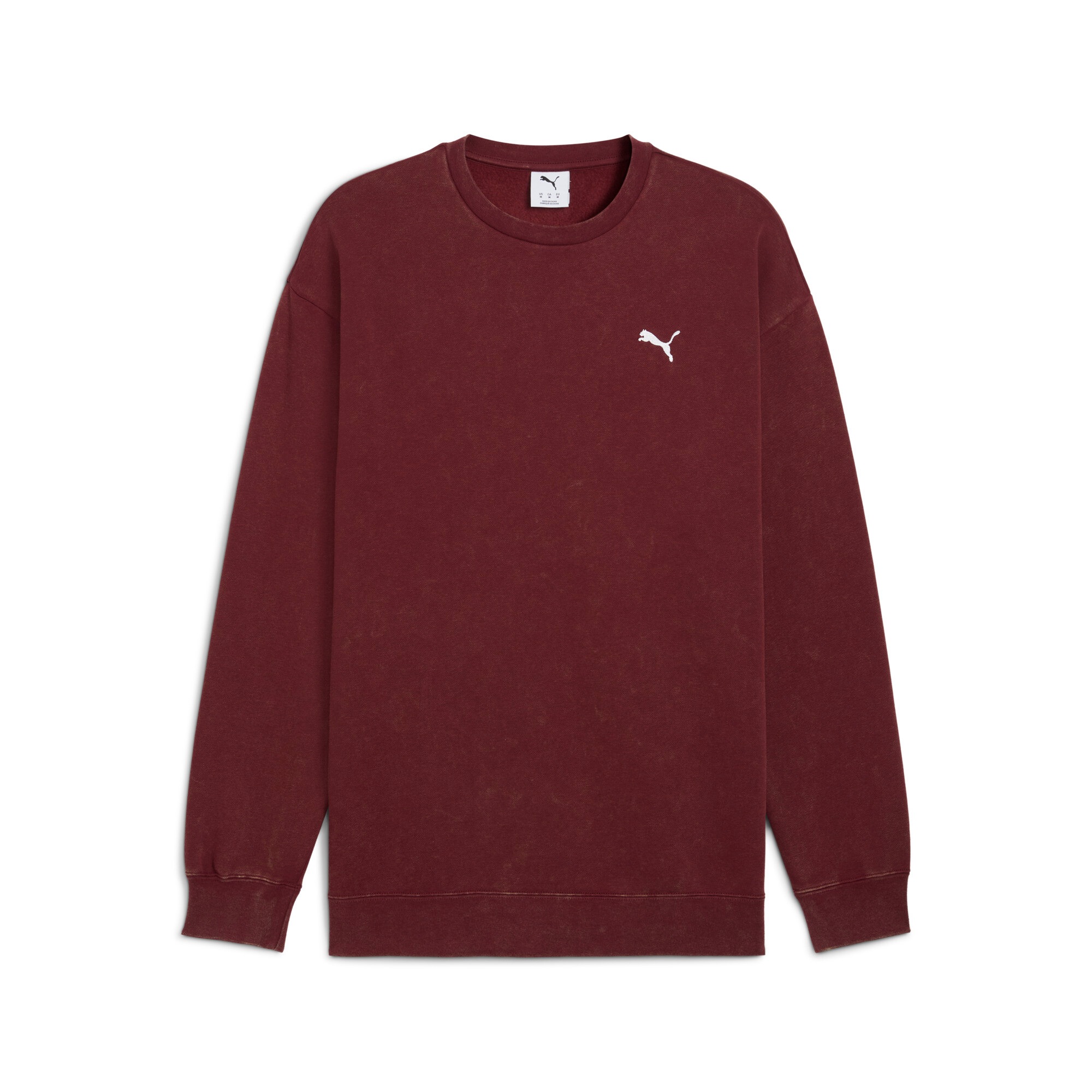PUMA Langarmshirt »ESS ELEVATED RELAXED WASH CREW FL«