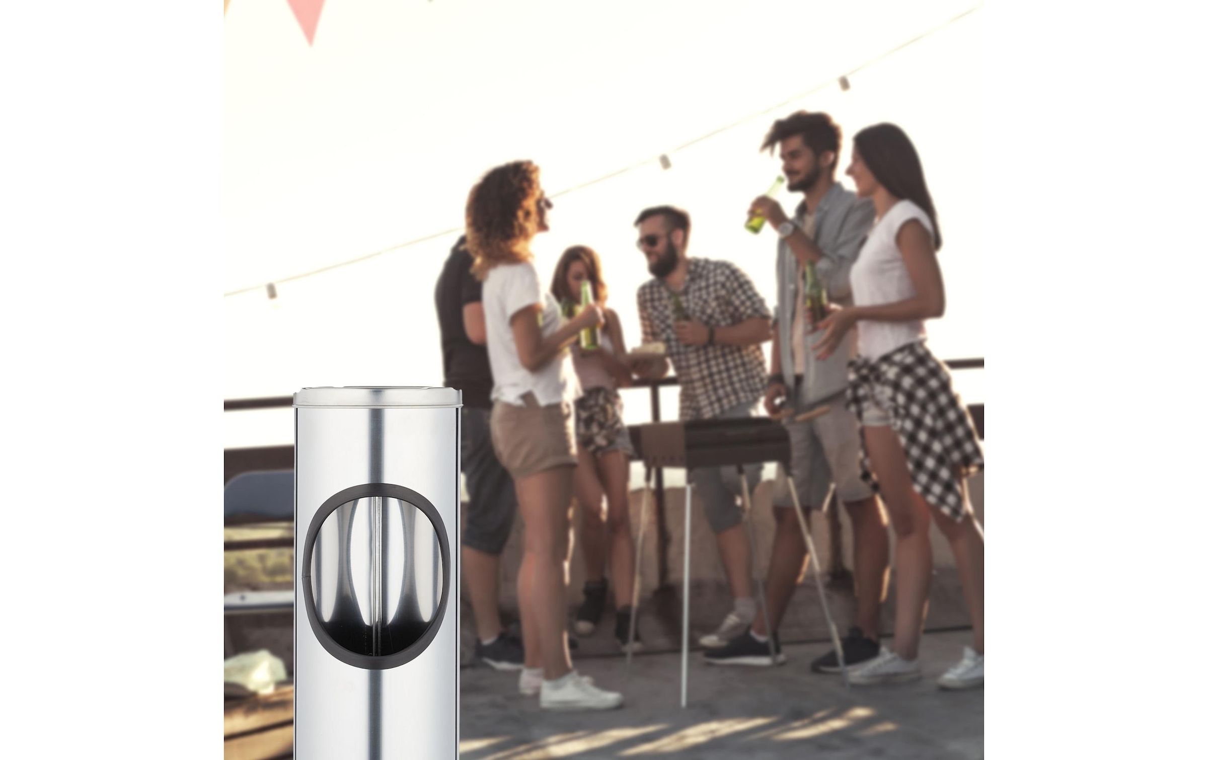 relaxdays Aschenbecher »aus Edelstahl«