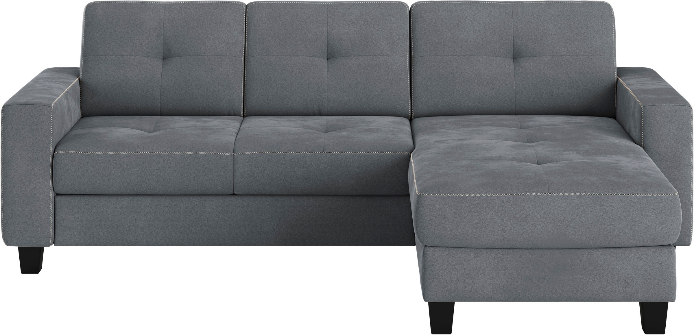 Places of Style Ecksofa »Varese L-Form«, wahlweise mit Bettfunktion und Bettkasten