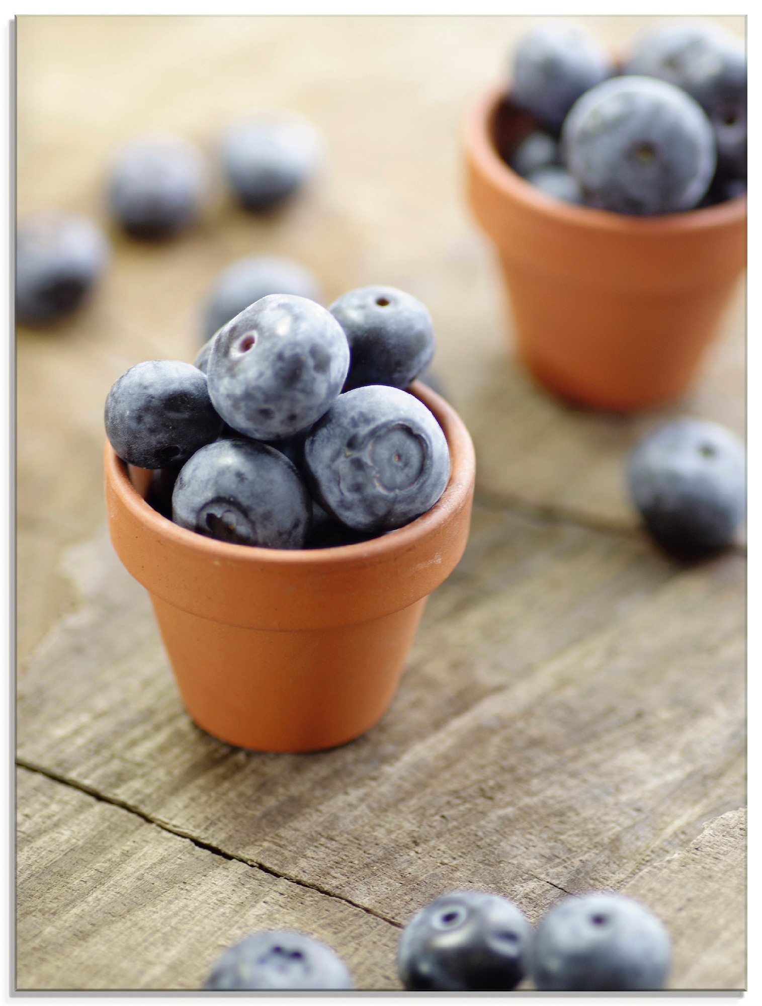 Glasbild »Frische Blaubeeren«, Lebensmittel, (1 St.), in verschiedenen Grössen