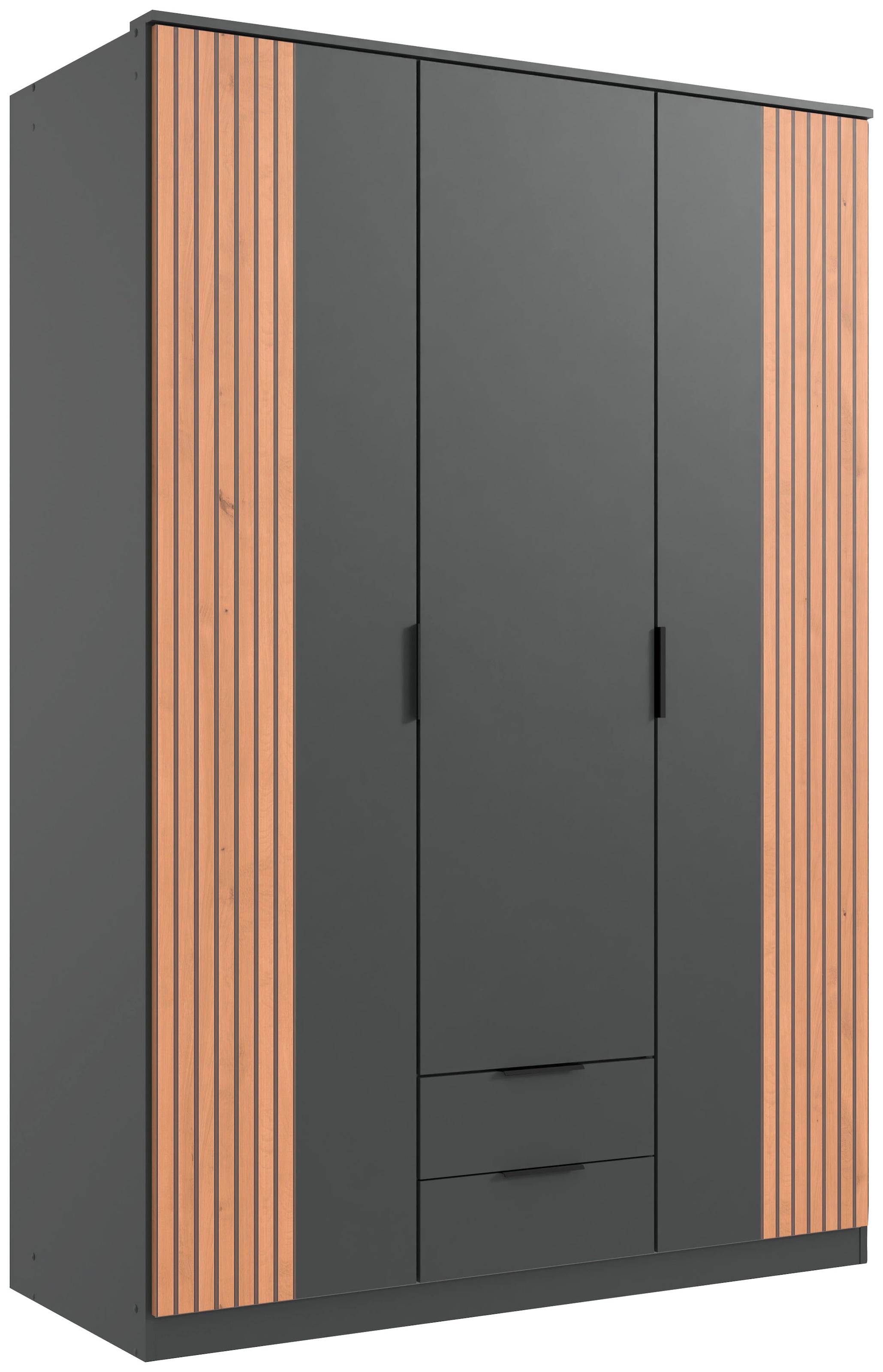 Image of Wimex Drehtürenschrank "Lübeck" Akustiklamellen Optik, ohne Spiegel, 135 oder 180cm breit