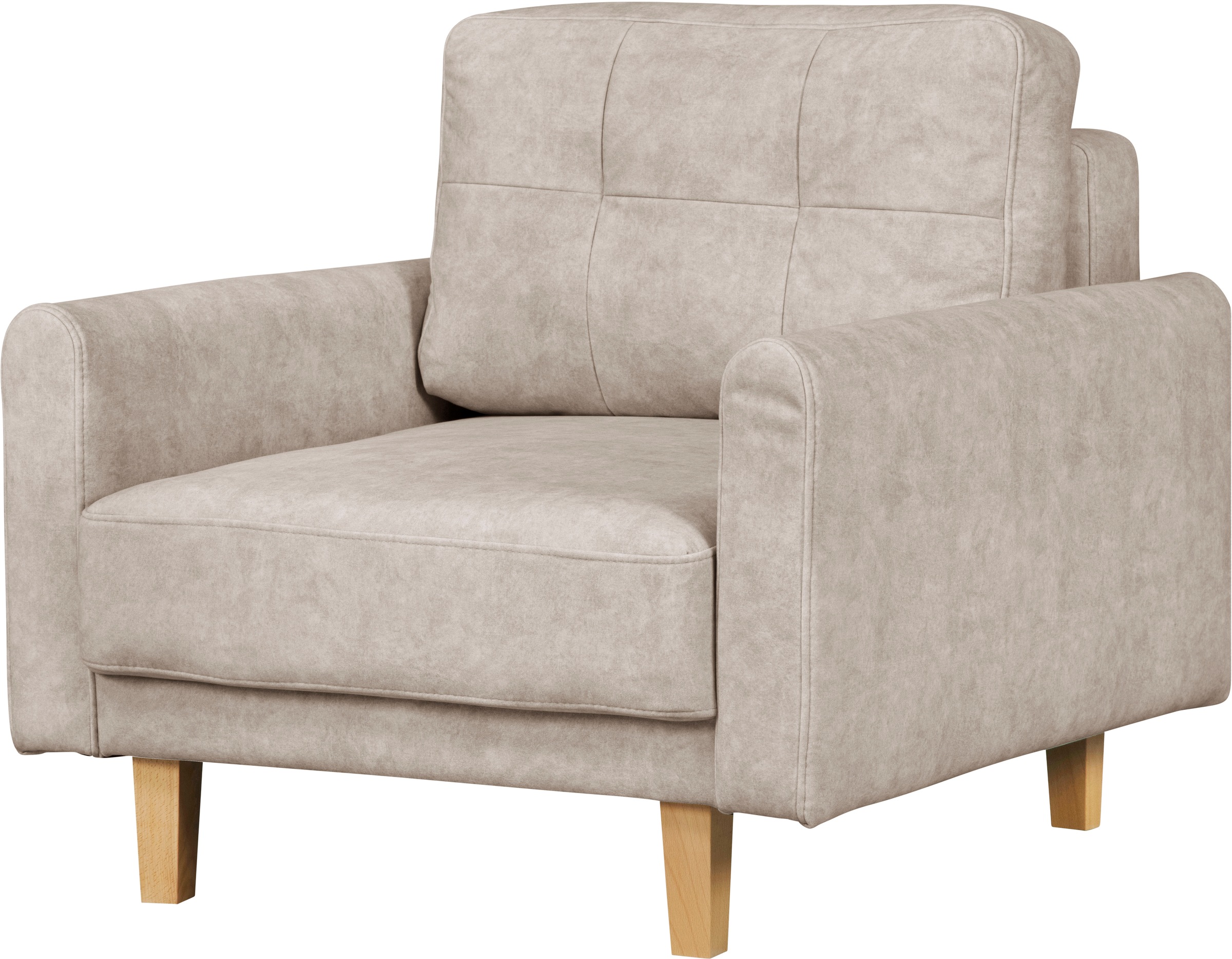 Home affaire Sessel »TRIPLO Relaxsessel mit Wellenunterfederung, Masse B/T/H: 95/100/89 cm«, Polstersessel mit Steppung im Rückenkissen, hohe Qualität