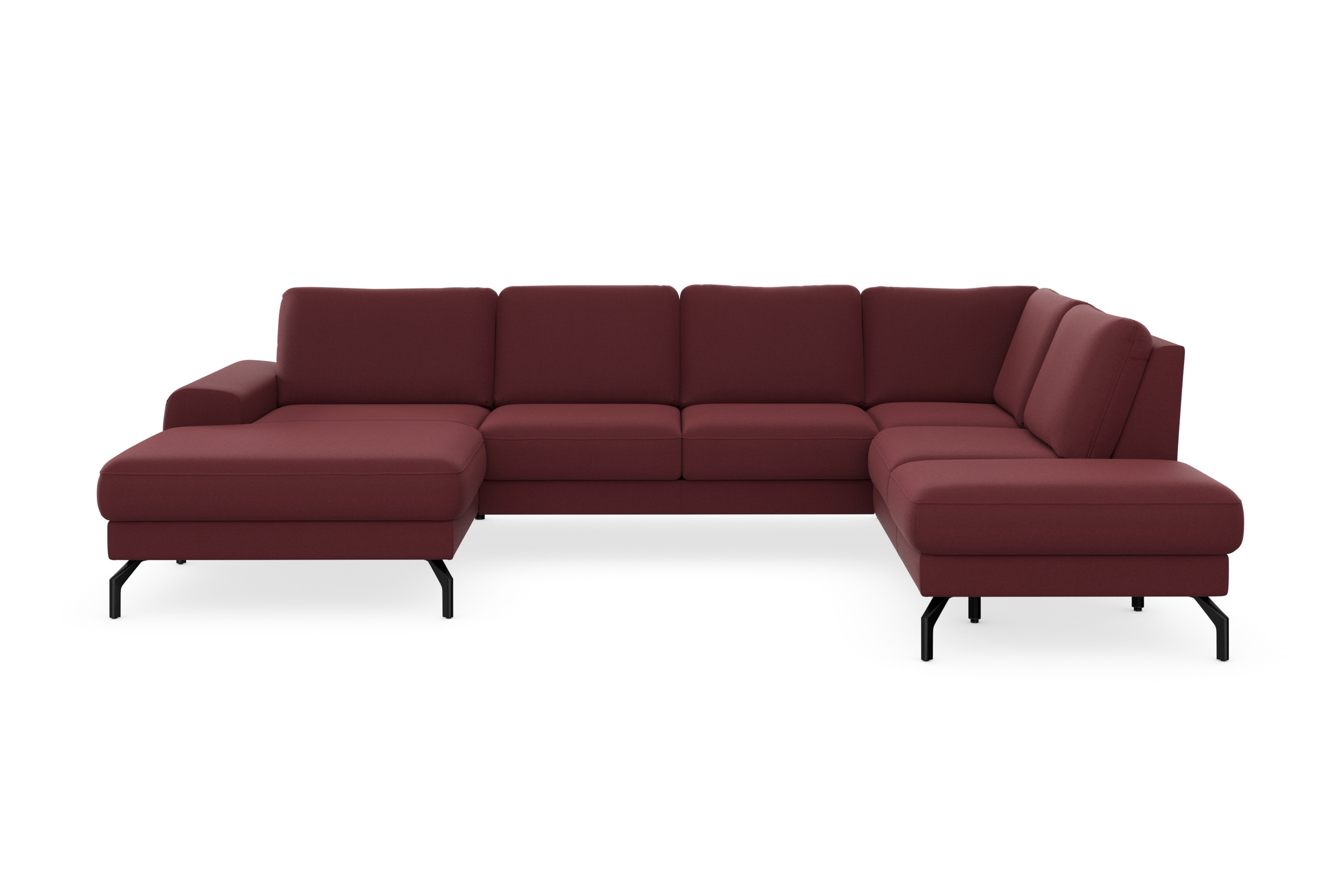 sit&more Wohnlandschaft »Cinturo U-Form«, inklusive Sitztiefenverstellung und Federkern, Sitzhöhe 48 cm