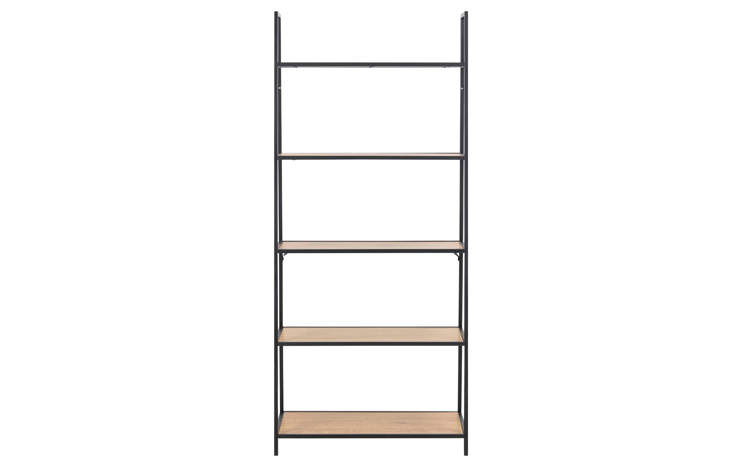 AC Design Regal »Seaford 77 x 36 x 174.5 cm, Eiche/Schwarz matt«