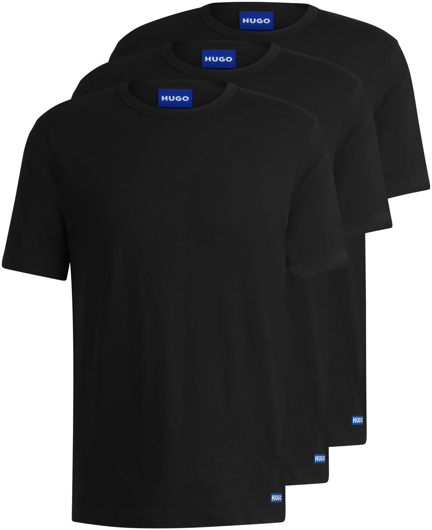 HUGO Blue T-Shirt »BLUE Naolo«, (Packung, 2 tlg.), mit kleinem Label am Saum