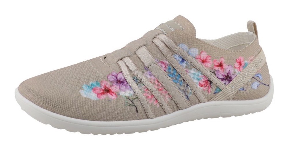Image of TOM TAILOR Slip-On Sneaker "Patty" Freizeitschuh, Halbschuh, Slipper mit hübschen Blütendrucken