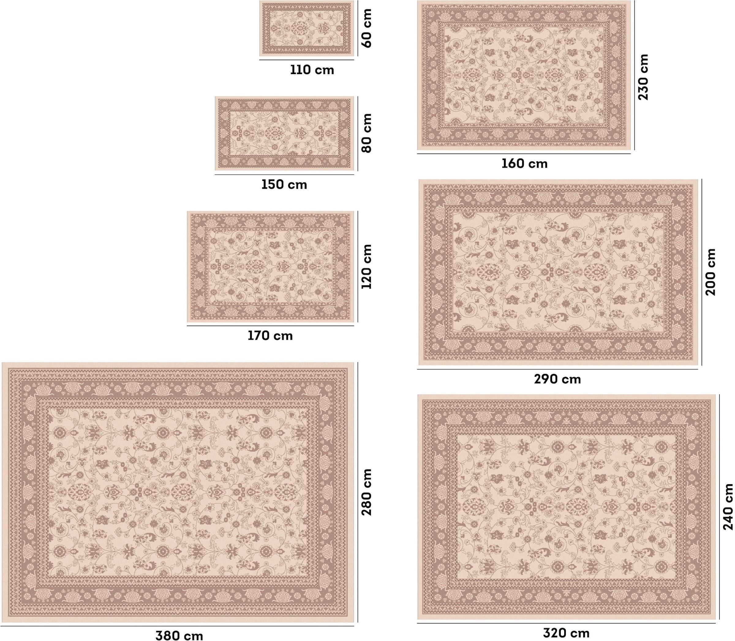my home Teppich »Claren, auch für Balkon und Terrasse«, rechteckig, 3 mm Höhe, In und Outdoorgeeignet, Orient-Design, Wetterfest & UV-beständig