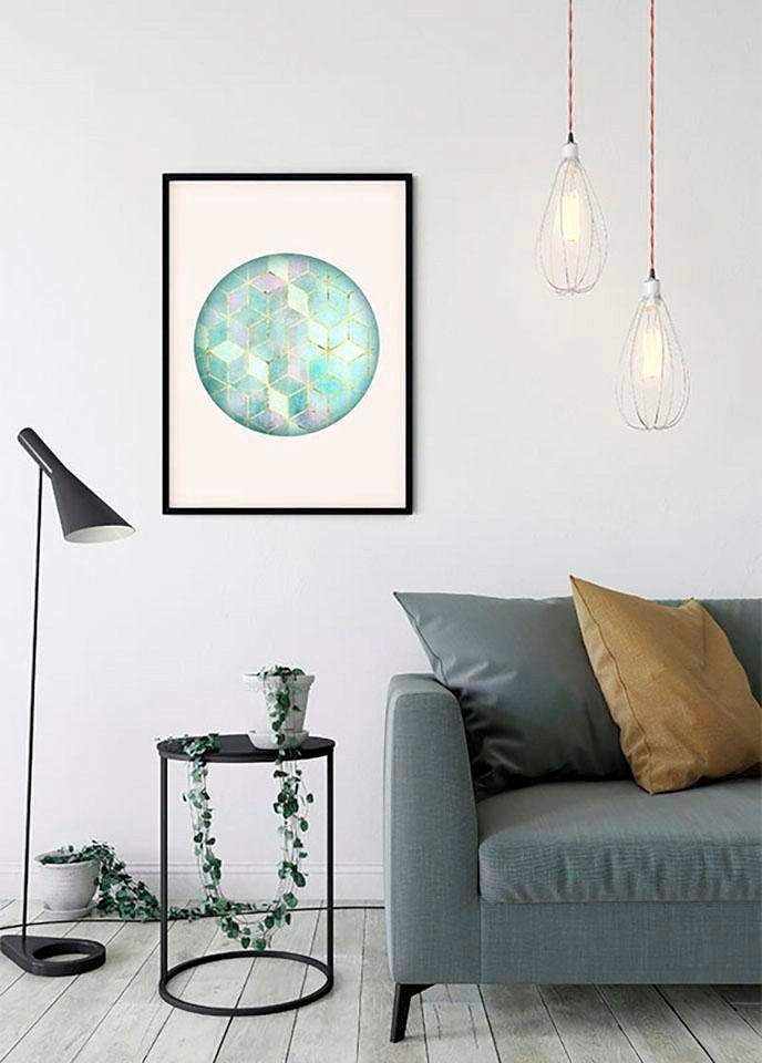 Komar Bild »Mosaik Circle Verde«, Formen-Kunst, (1 St.), Wandbild zur Dekoration - ohne Rahmen