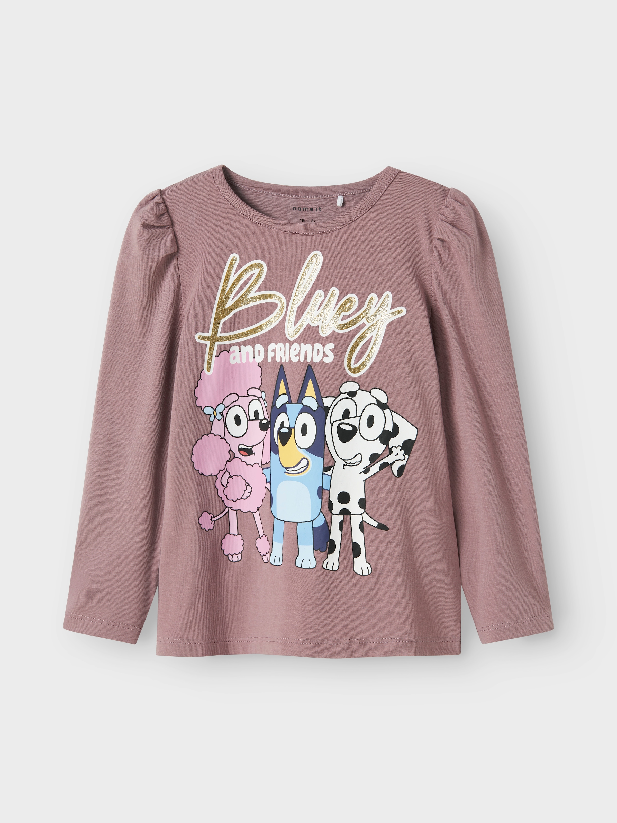 Name It Langarmshirt »NMFARIA BLUEY LS TOP NOOS SKY«, mit grossem Frontmotiv
