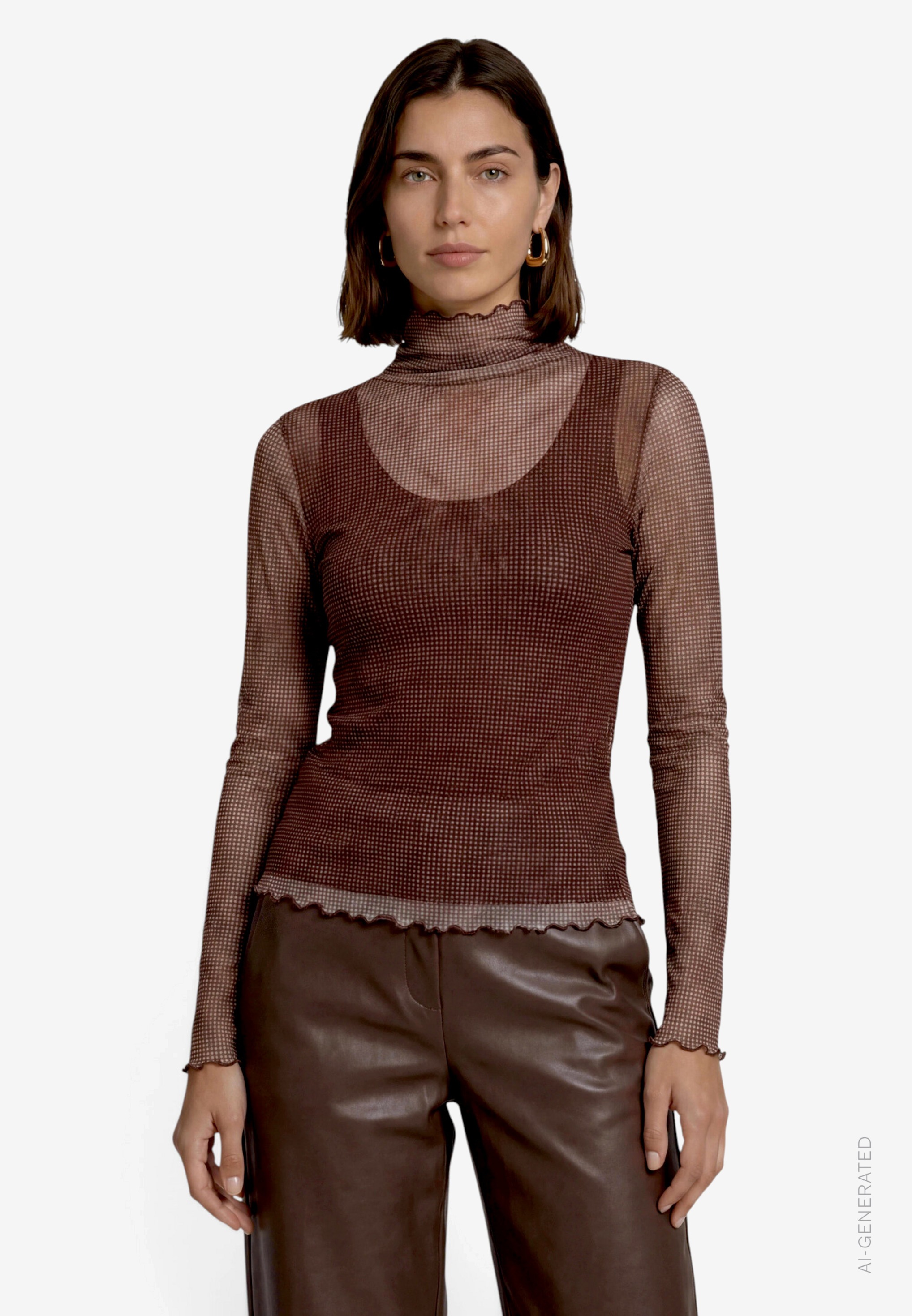 Image of Zero Langarmshirt mit Muster / Transparenter Look