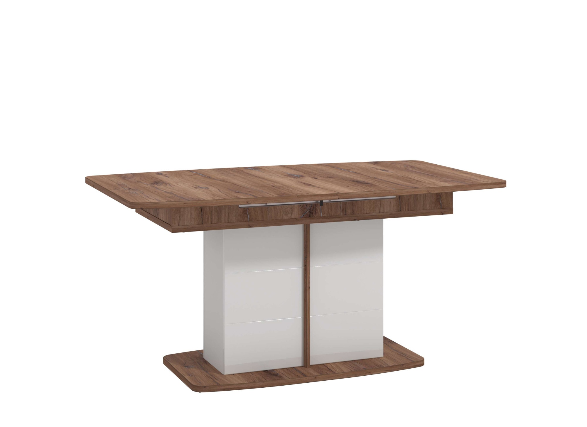 INOSIGN Esstisch »Burgundy 160 cm, modernes Design, Verlängerbar durch Einlegeplatte« max. Breite 200 cm, Farbkombination aus Flagstaf Eiche und Weiss