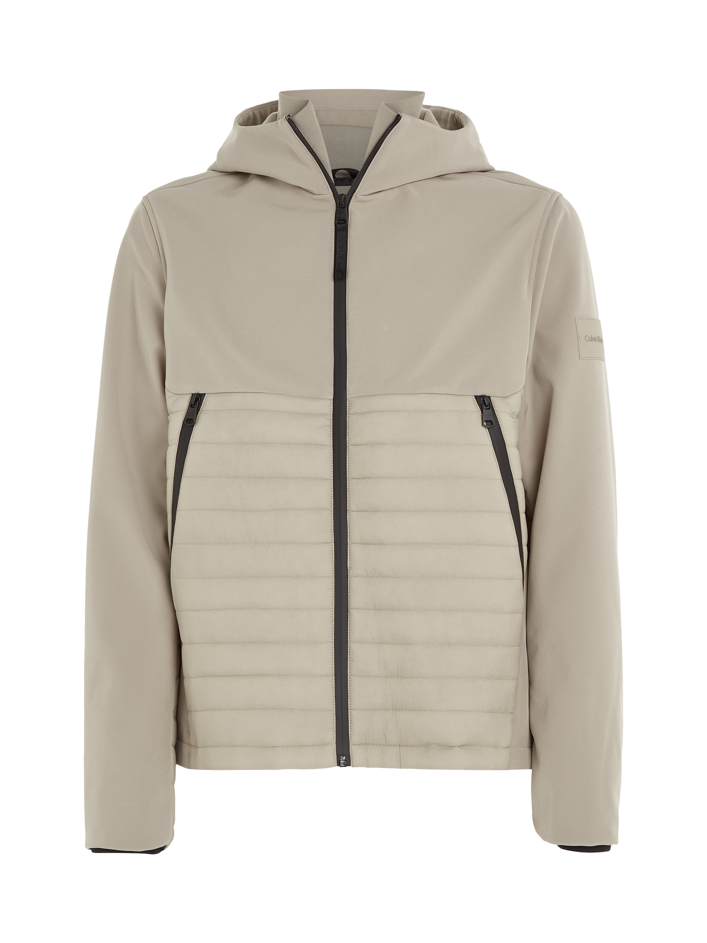 Calvin Klein Outdoorjacke »QUILTED MIX MEDIA JACKET HOOD«, mit Kapuze