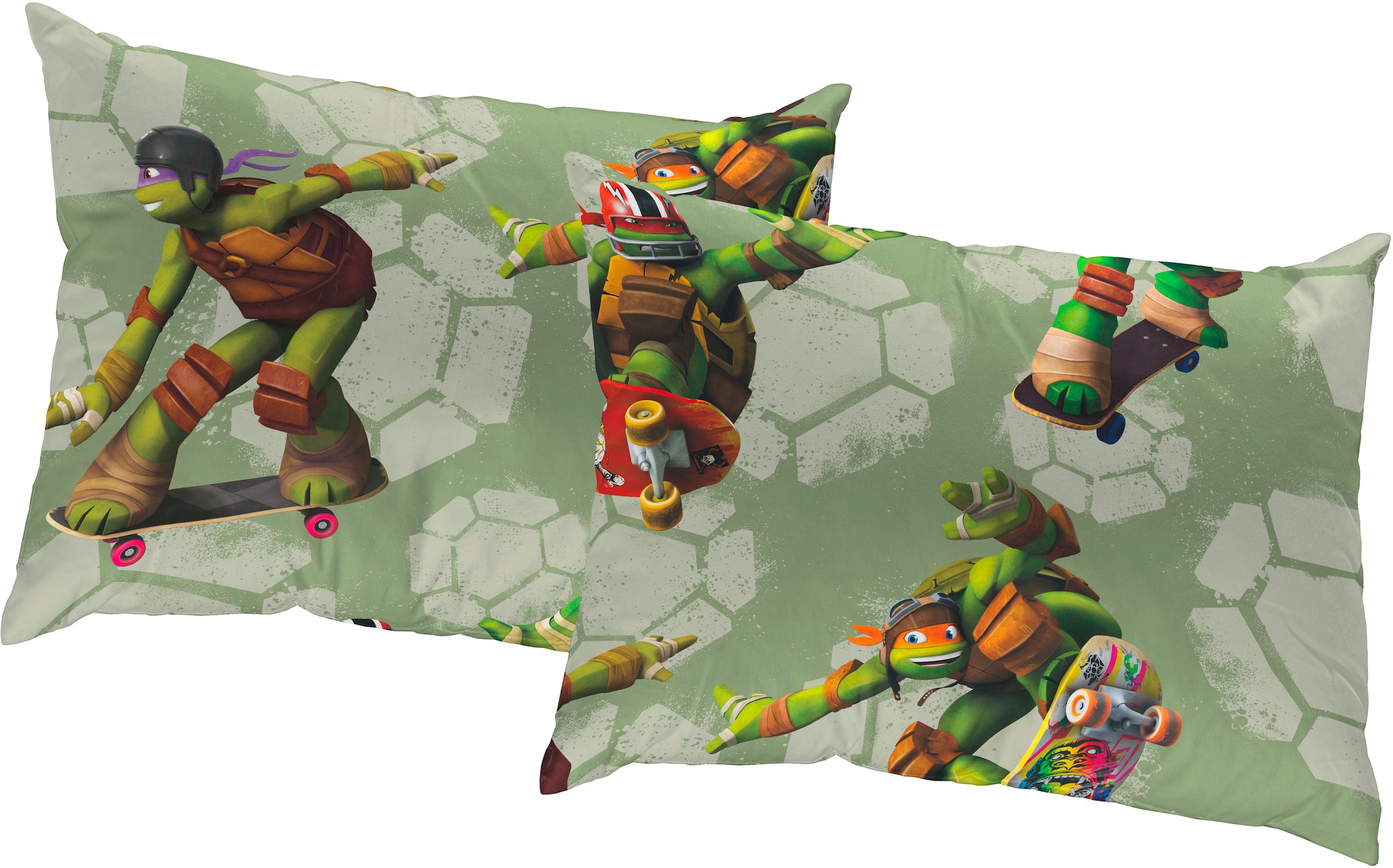 Image of Wirth Dekokissen "Turtles" Nickelodeon, Kissenhülle ohne Füllung, 2 Stück