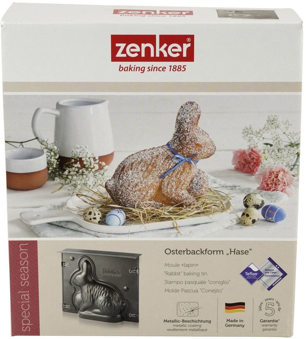 Zenker Backform »Hase«, Hasenbackform – Osterbackform, 3D-Backform, Antihaftbeschichtet, 600ml
