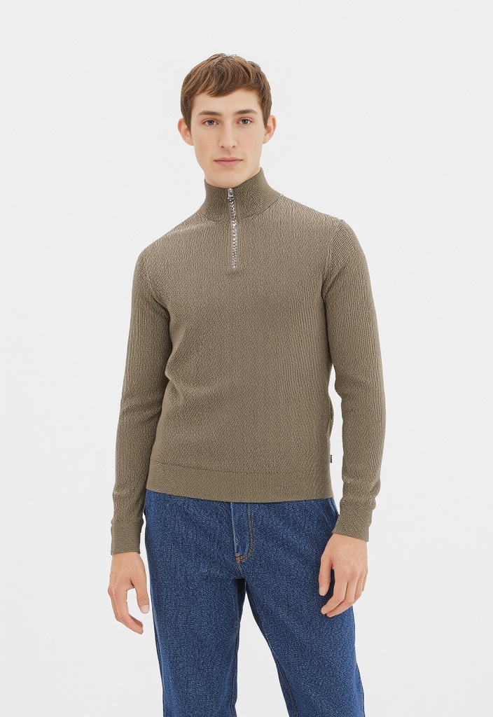 ONLY & SONS Troyer »ONSPHIL REG 12 STRUC HALF ZIP KNIT NOOS« Baumwollmischung, regular fit