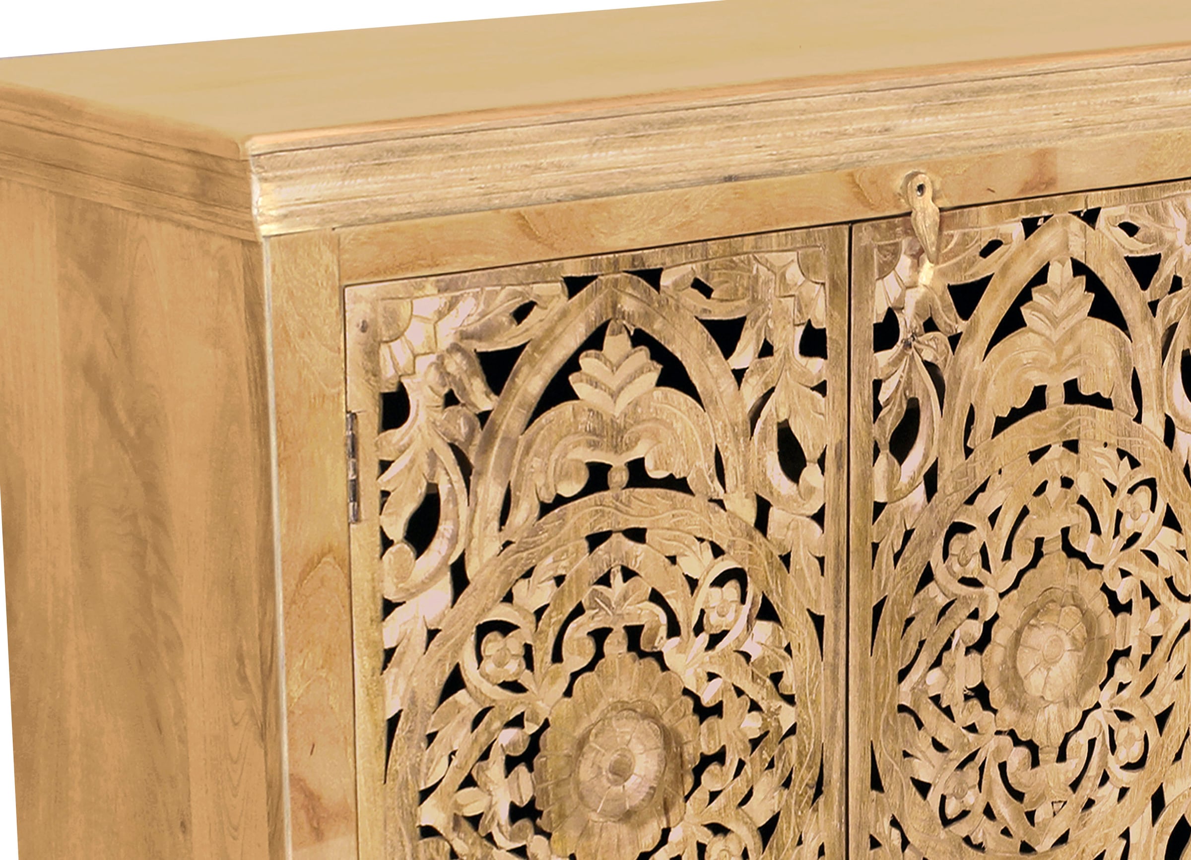 SIT Sideboard »Modena aus Mangoholz mit 3 Türen und aufwändigen Schnitzereien« Aufwändige Schnitzereien im orientalischen Stil