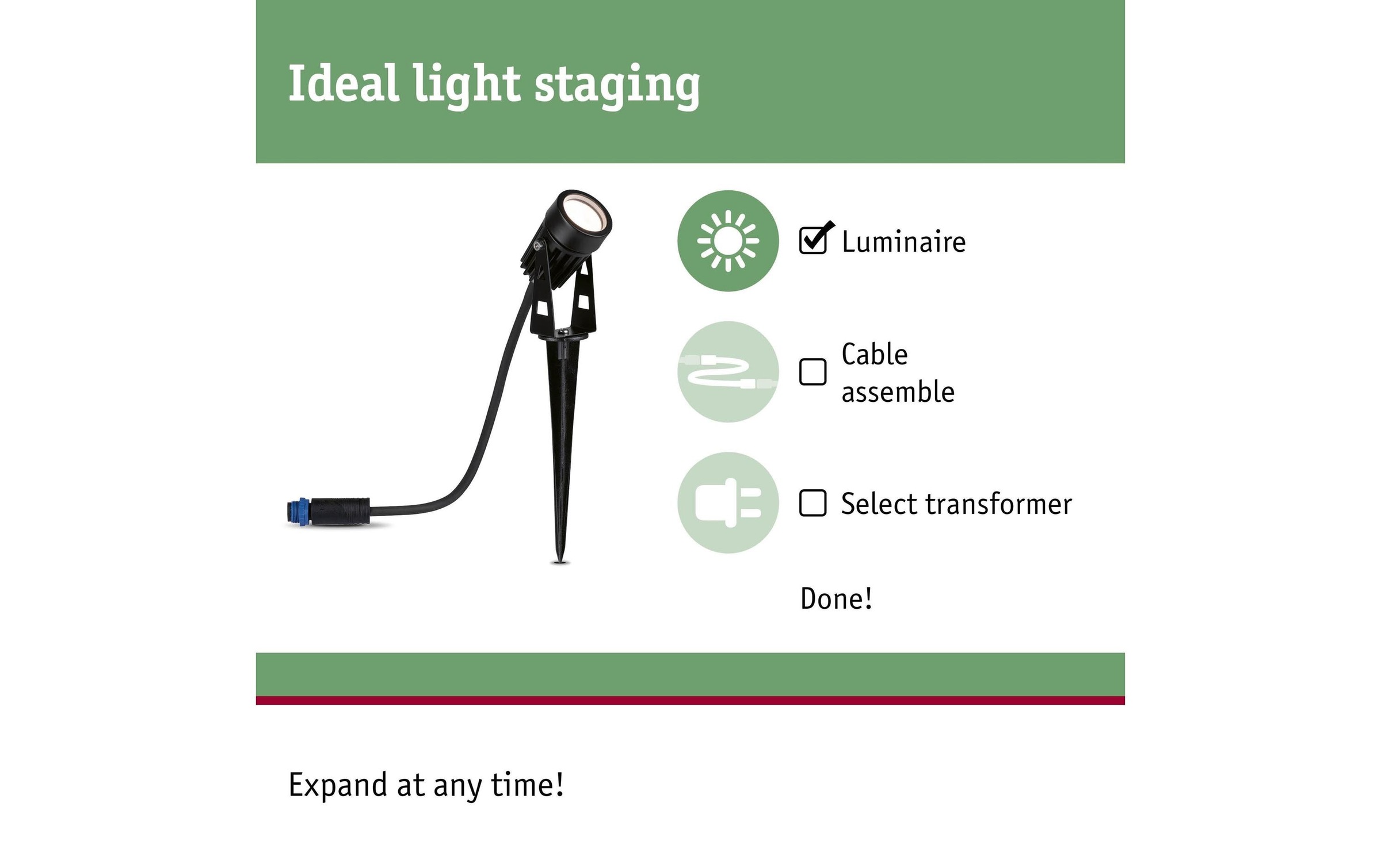 Paulmann Projecteur de jardin »Plug & Shine IP65, 3000 K, 2 W« 1 cuis