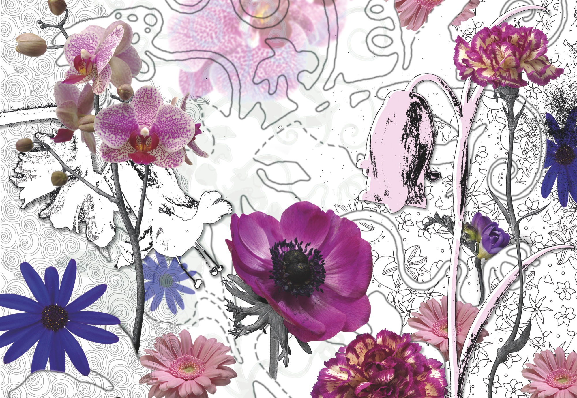 Image of Komar Fototapete »Purple«, bedruckt-Wald-geblümt, ausgezeichnet lichtbeständig bei Ackermann Versand Schweiz