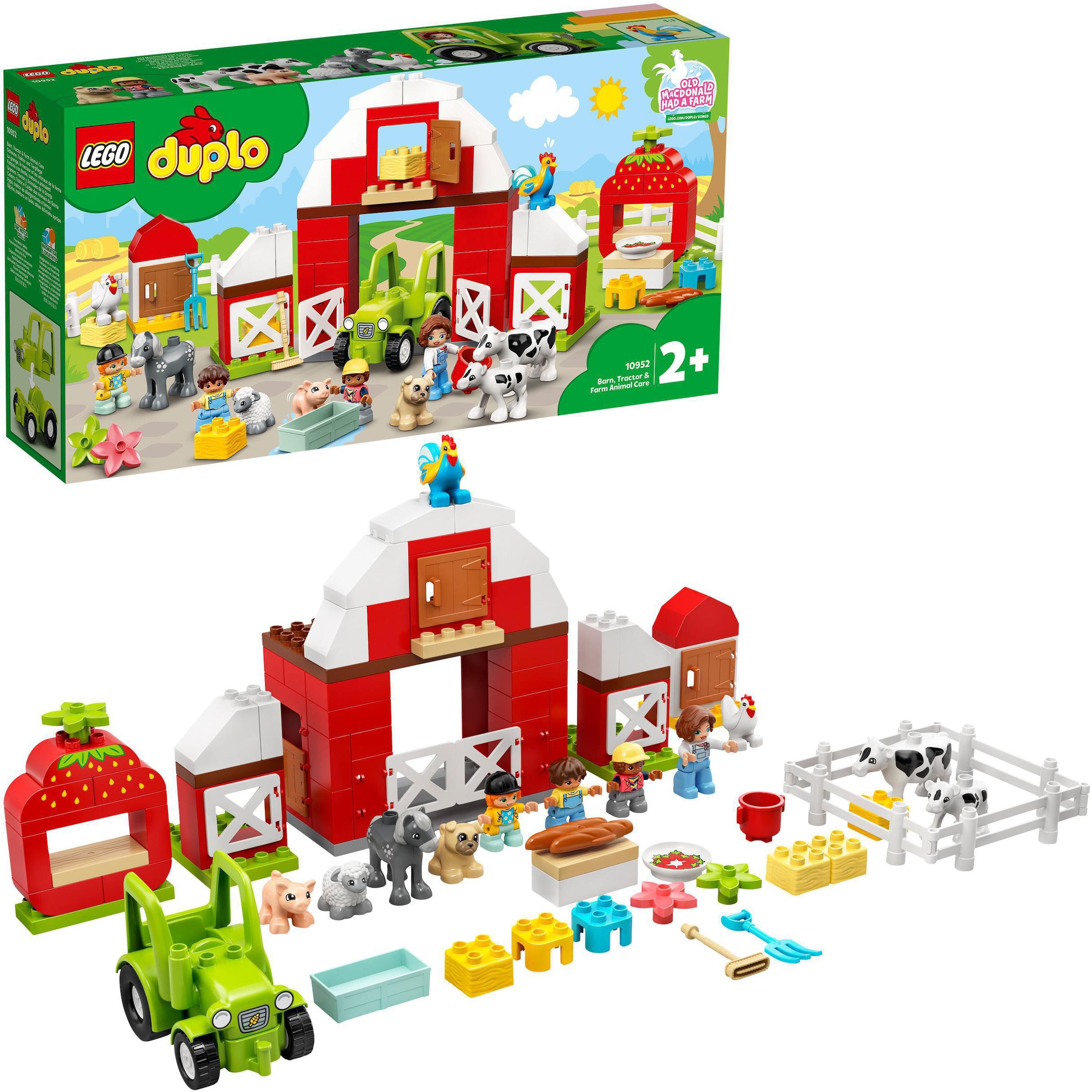 Image of LEGO® Konstruktionsspielsteine »Scheune, Traktor und Tierpflege (10952), LEGO® DUPLO® Town«, (97 St.), Made in Europe bei Ackermann Versand Schweiz