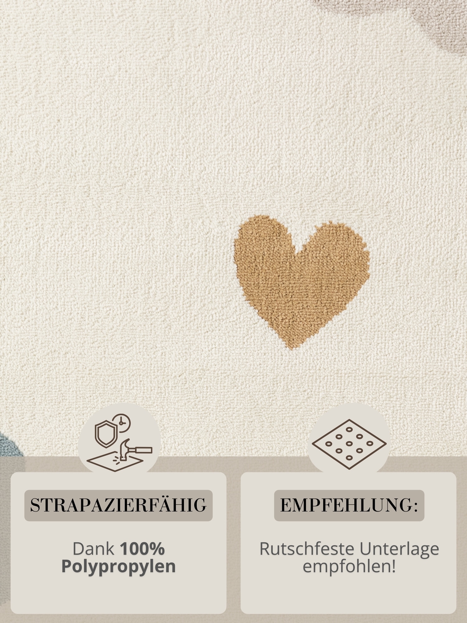 HANSE Home Kinderteppich »Skyla« rund 10 mm Höhe Pflegeleicht, Weich, Kinderzimmer, Spielteppich, Spielunterlage