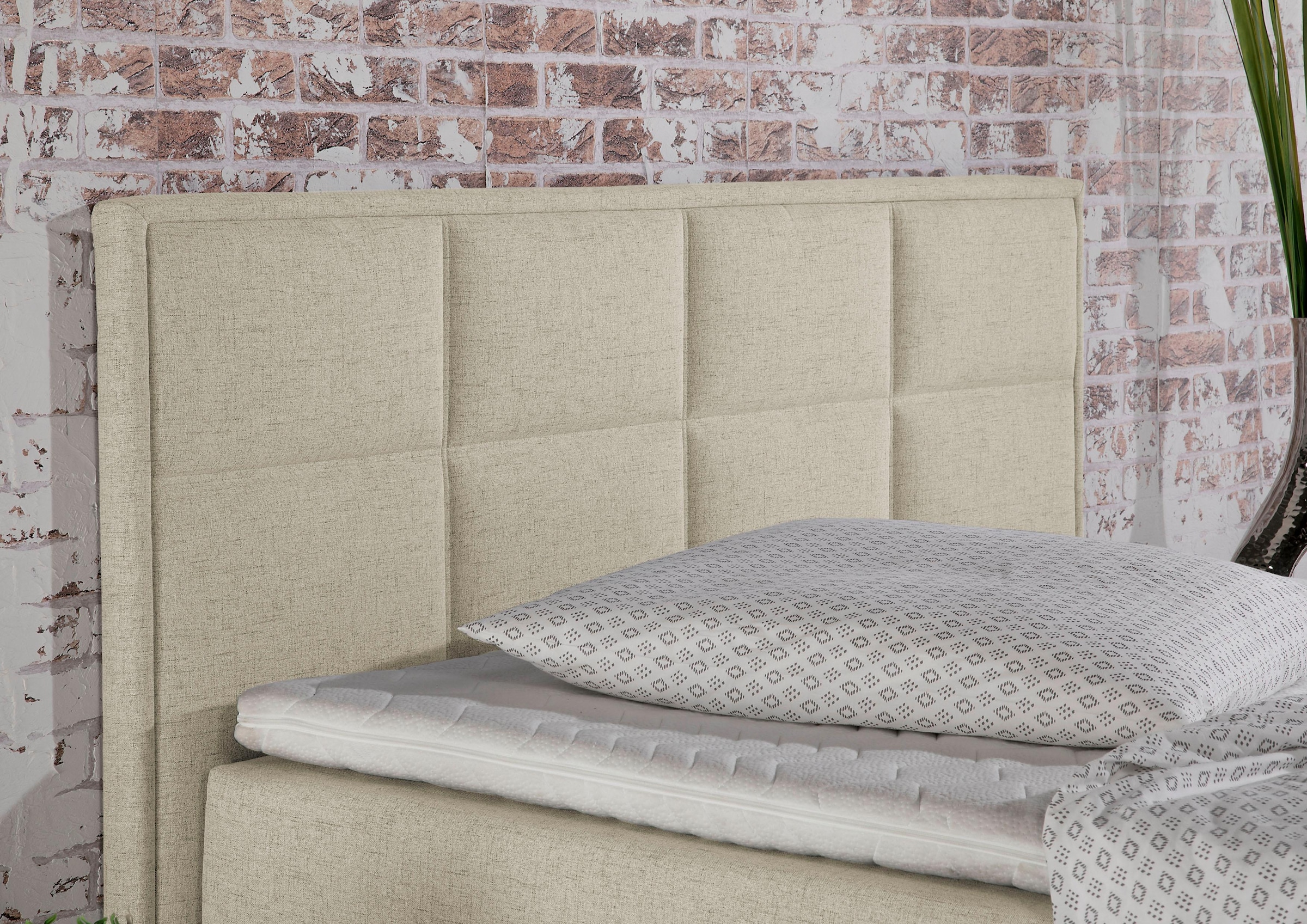 Home affaire Lit boxspring »Casey« in 5 Breiten, 3 Ausführungen, 2 Härtegraden, Steppung, Topper