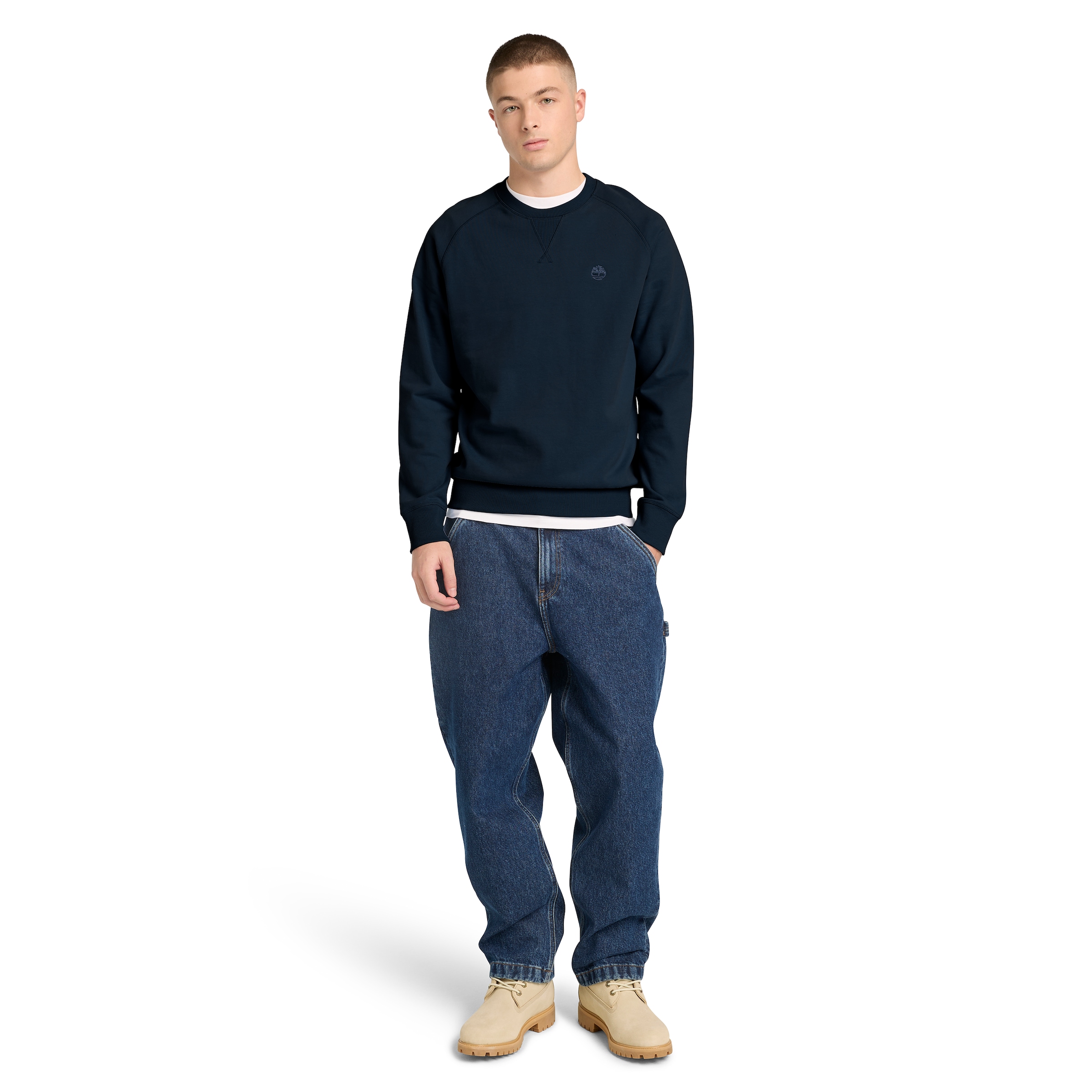 Timberland Sweat-shirt »EXETER RIVER Loopback Crew Neck Swe«, Modèle à manches longues, en coton, coupe confortable

