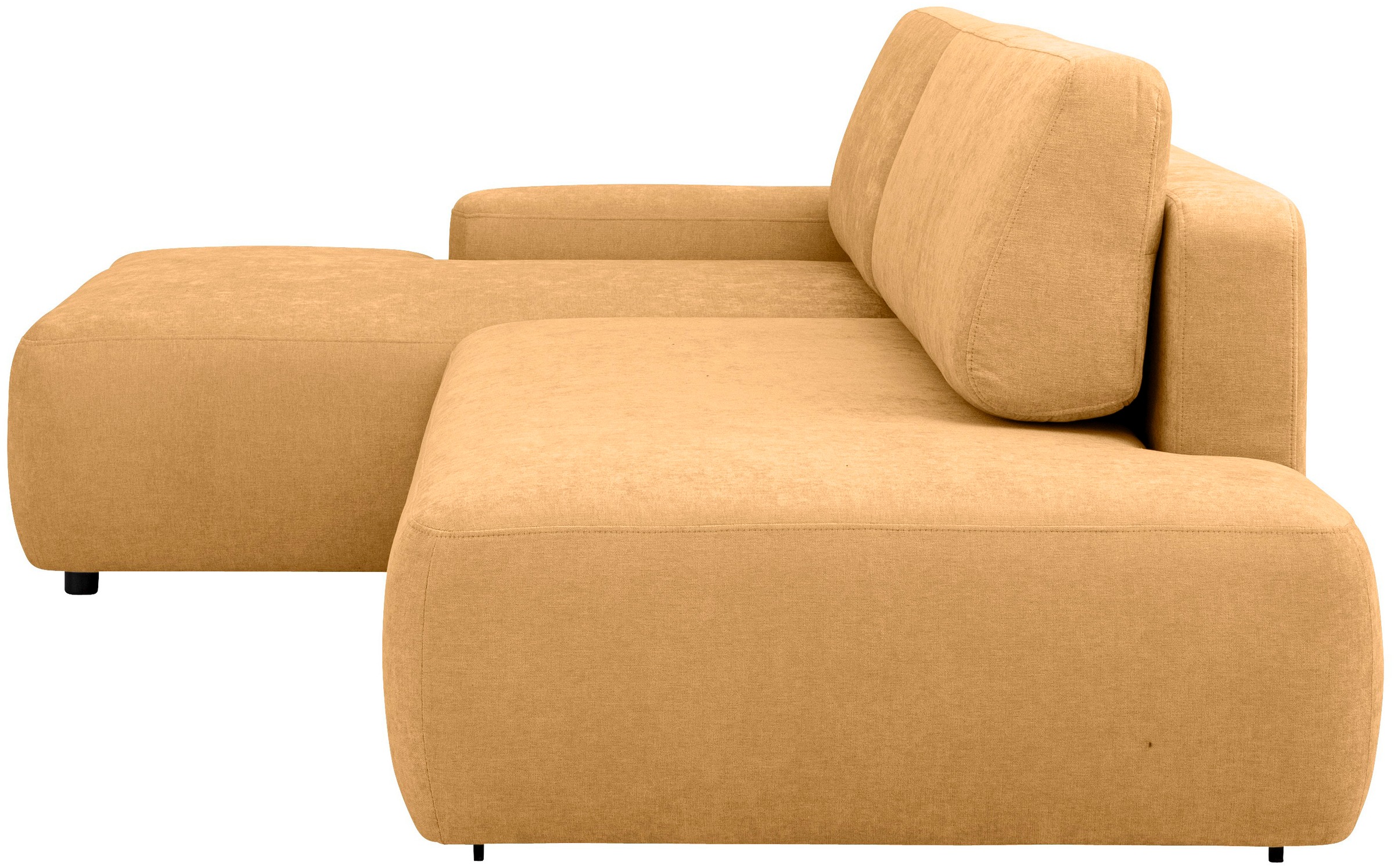 INOSIGN Ecksofa »TORGE, Schlafsofa Cord, Samtvelours u. Strukur fein, Couch in L-Form«, Schlaffunktion und Bettkasten, Liegefläche: 210x125 cm, neues Design