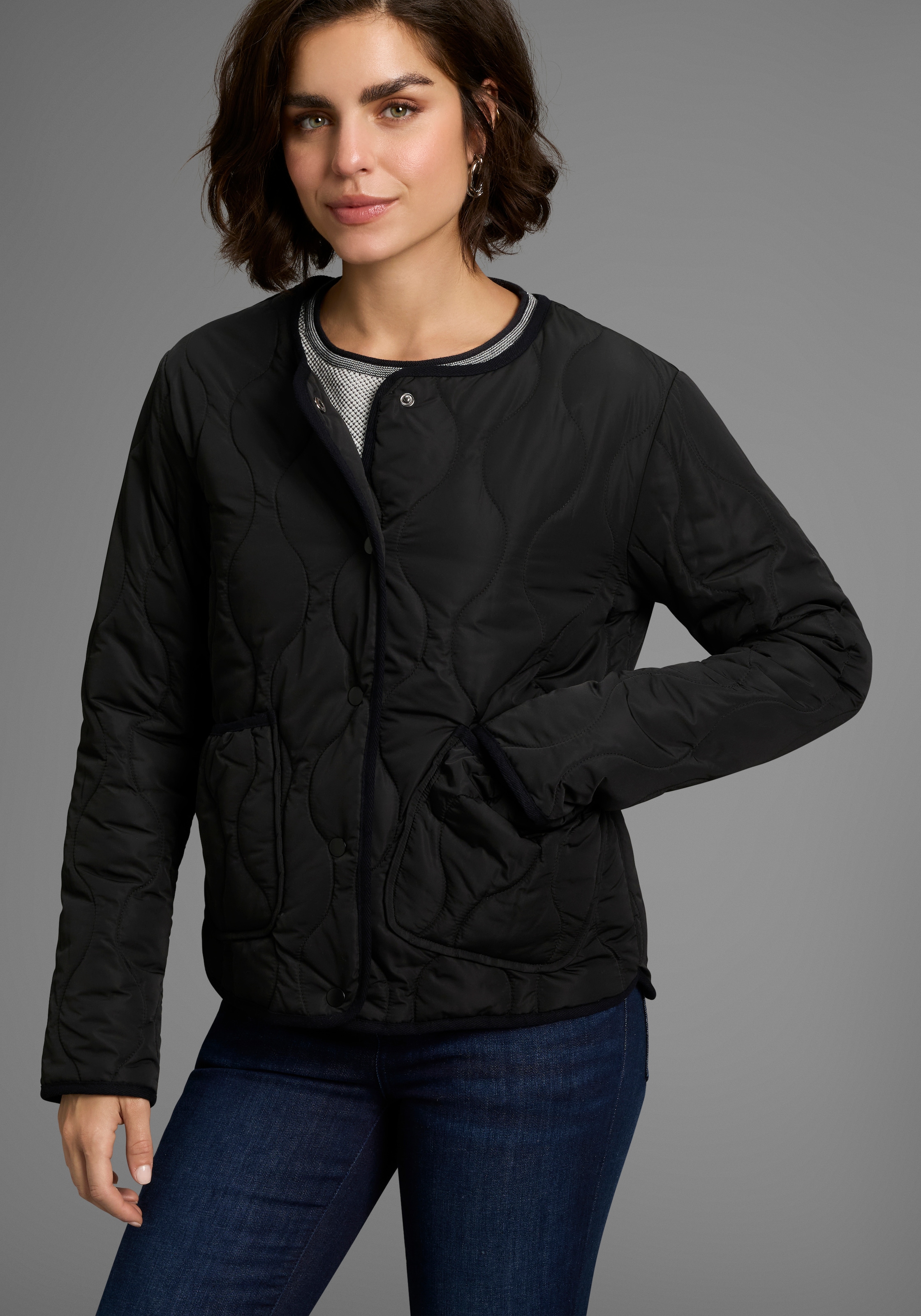 Image of Laura Scott Steppjacke ohne Kapuze Leichte Übergangsjacke, mit modischem Steppmuster