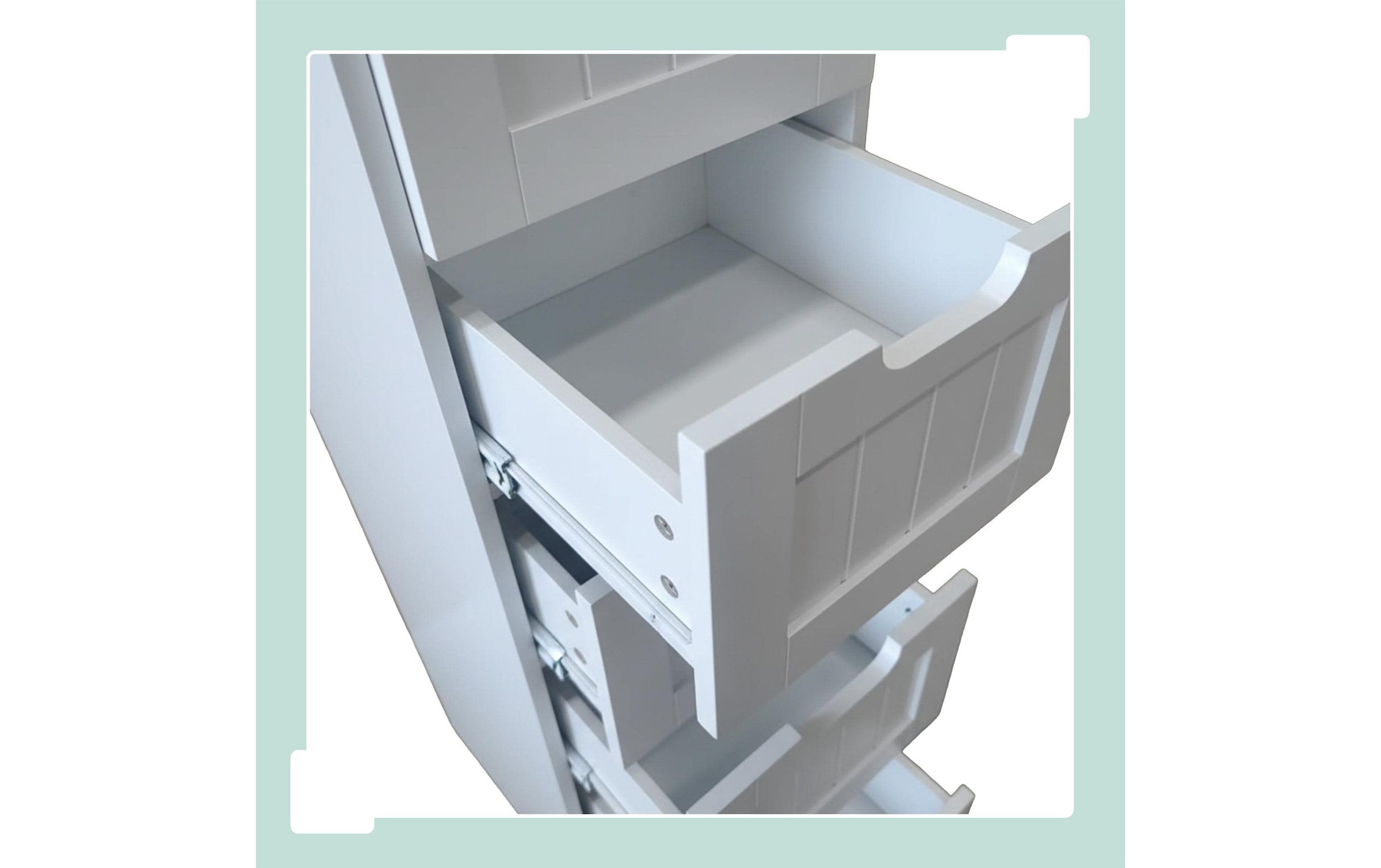 relaxdays Badregal »30 x 82 cm« Kompakte Badkommode im Landhausstil