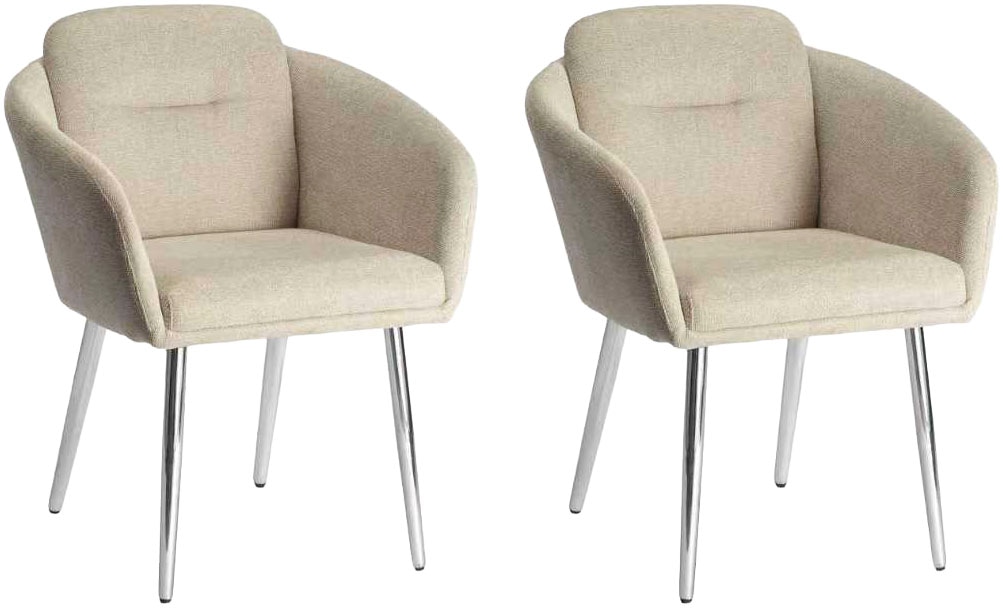 Image of LeGer Home by Lena Gercke Esszimmerstuhl "Fleur" (Set) 2 Stk.Strukturstoff, ergonomisches Design, gesteppte Rückenlehne
