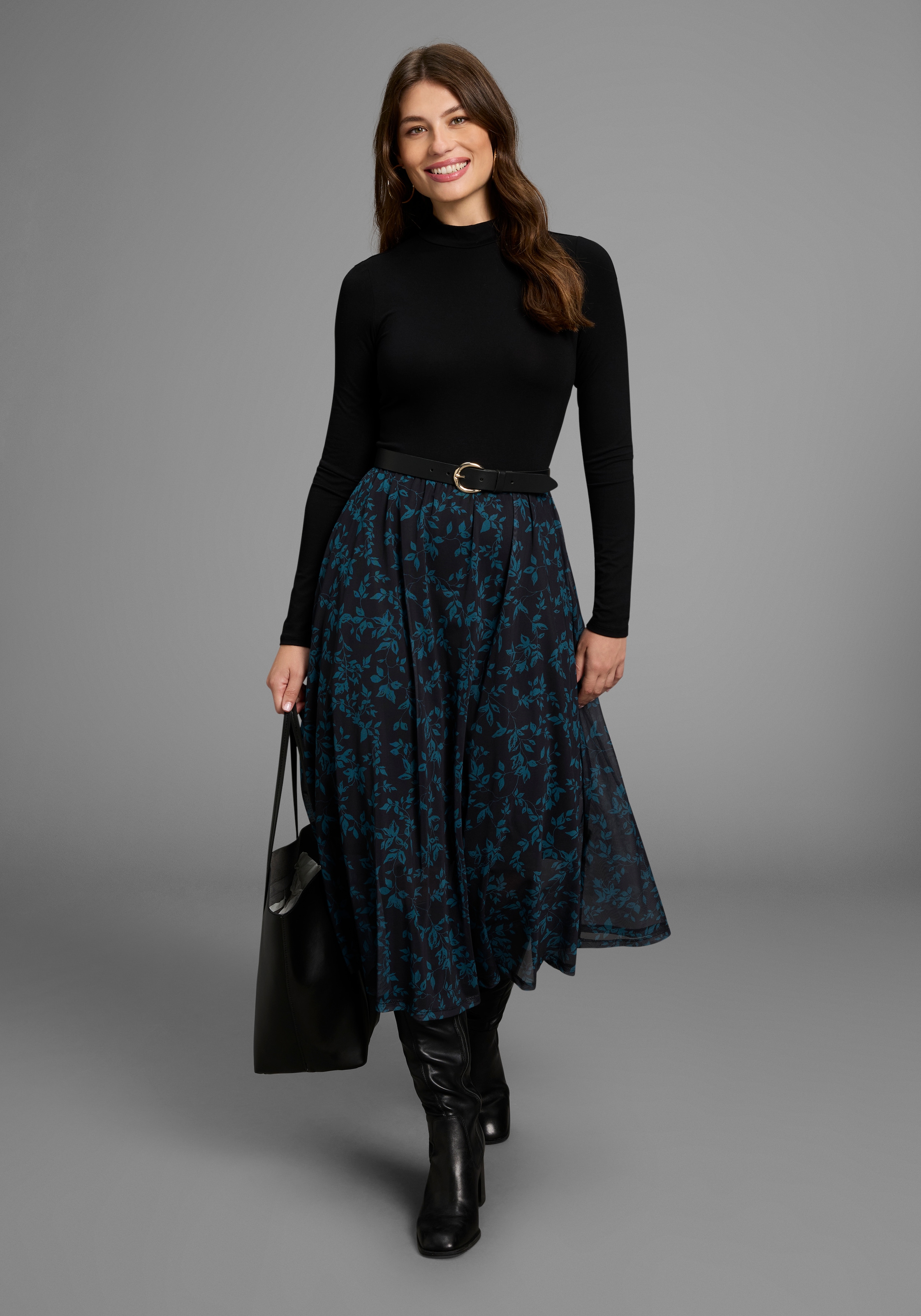Image of Laura Scott Meshkleid Ohne Tasche Ohne Taschen mit fliessendem Meshrock