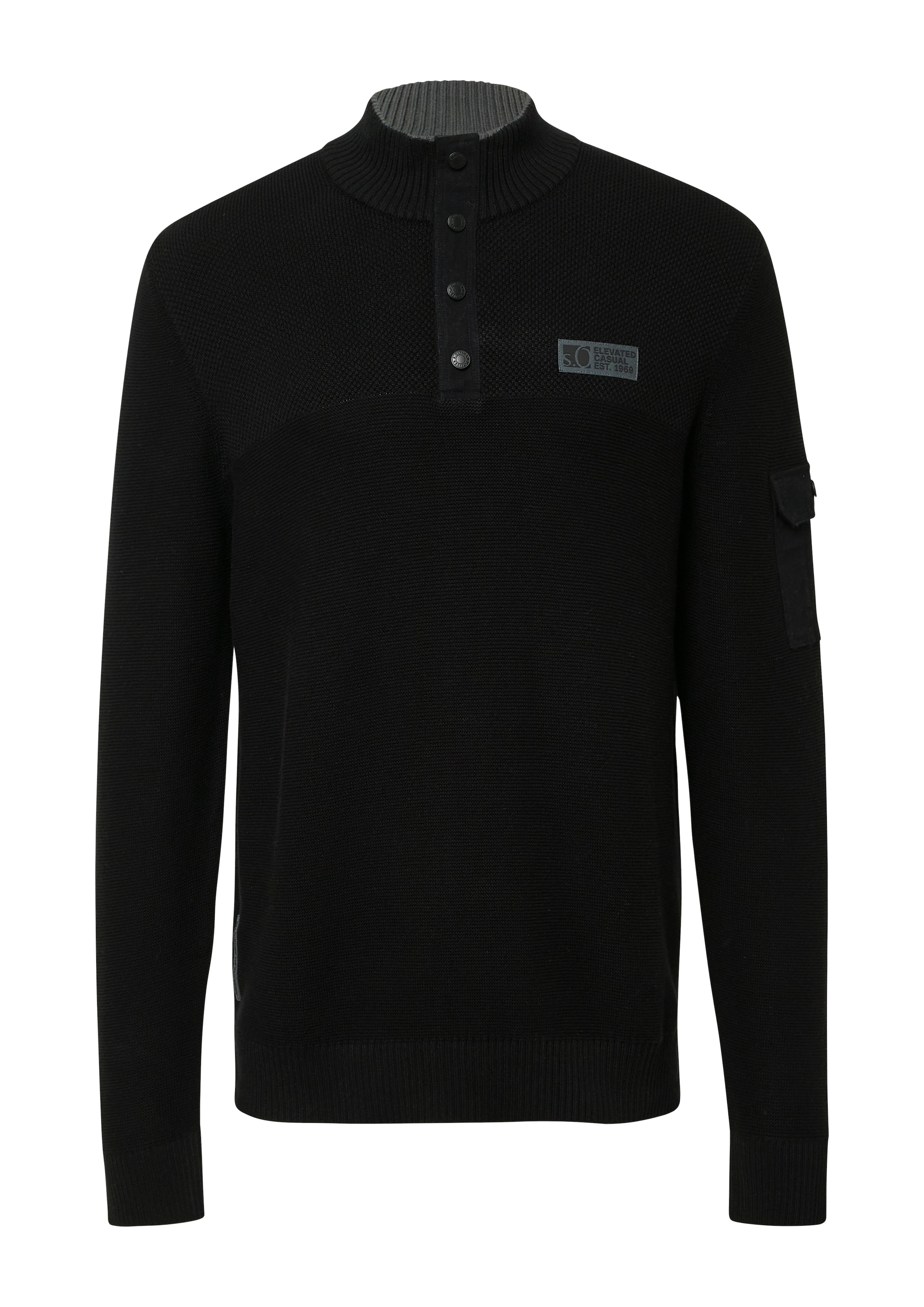 s.Oliver Pull en tricot mit Logo Stickerei