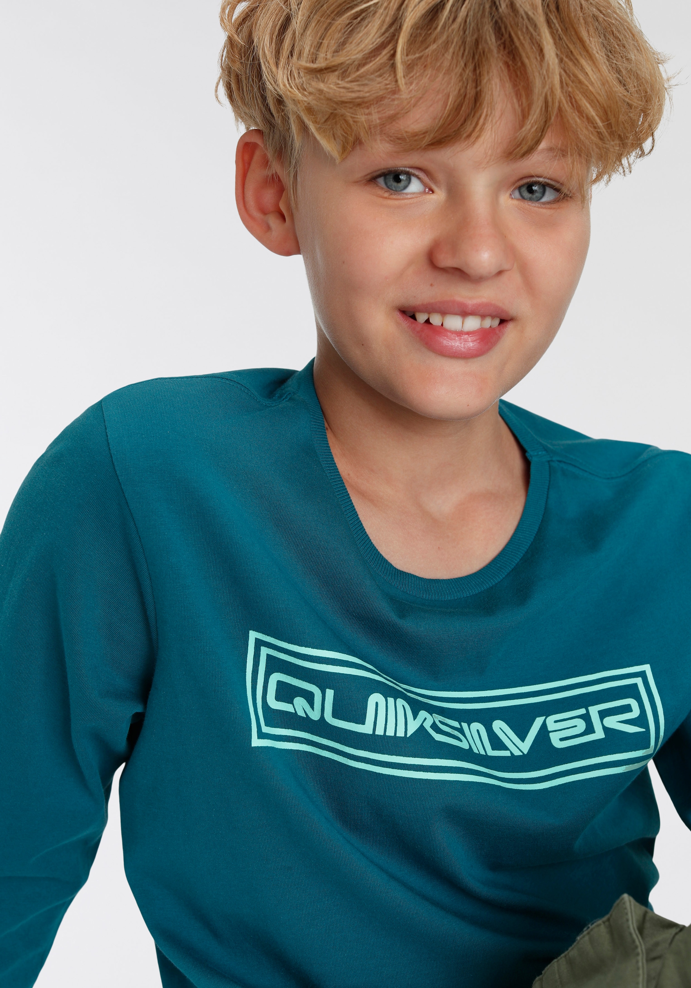 Trendige Quiksilver Langarmshirt »Jungen 2 (Packung, Doppelpack versandkostenfrei tlg.) kaufen mit Logodruck«