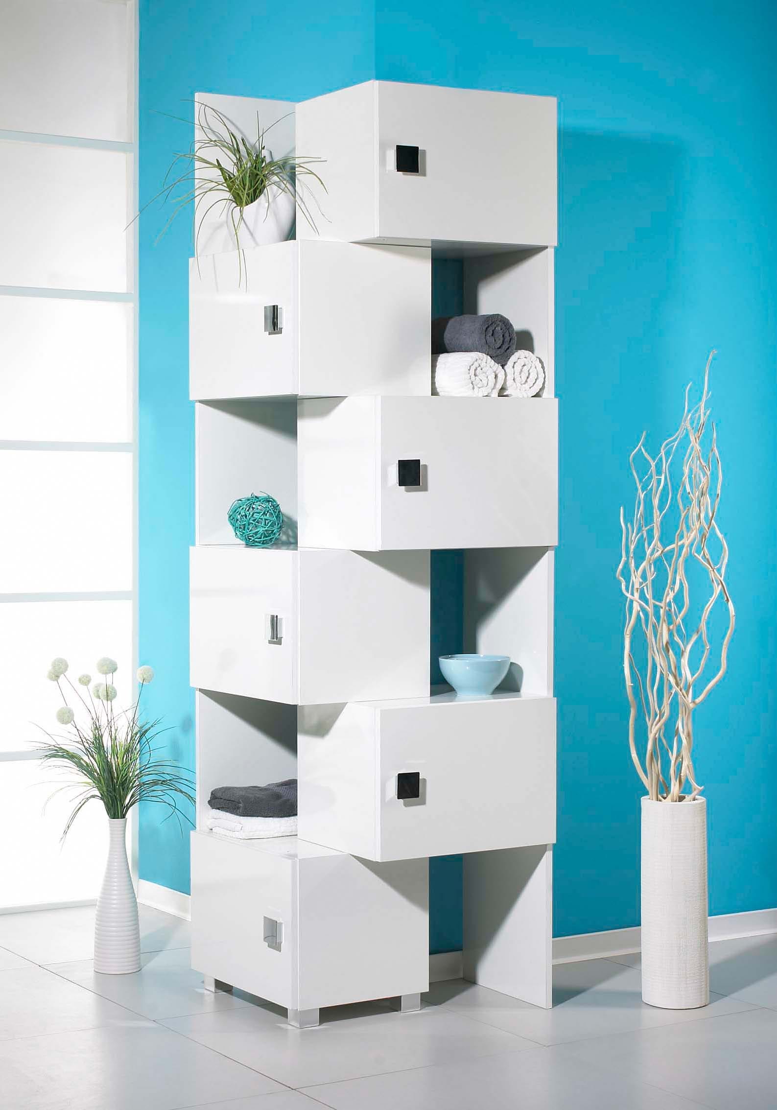 Schildmeyer Schieberegal »Quadra« stapelbar, Badregal