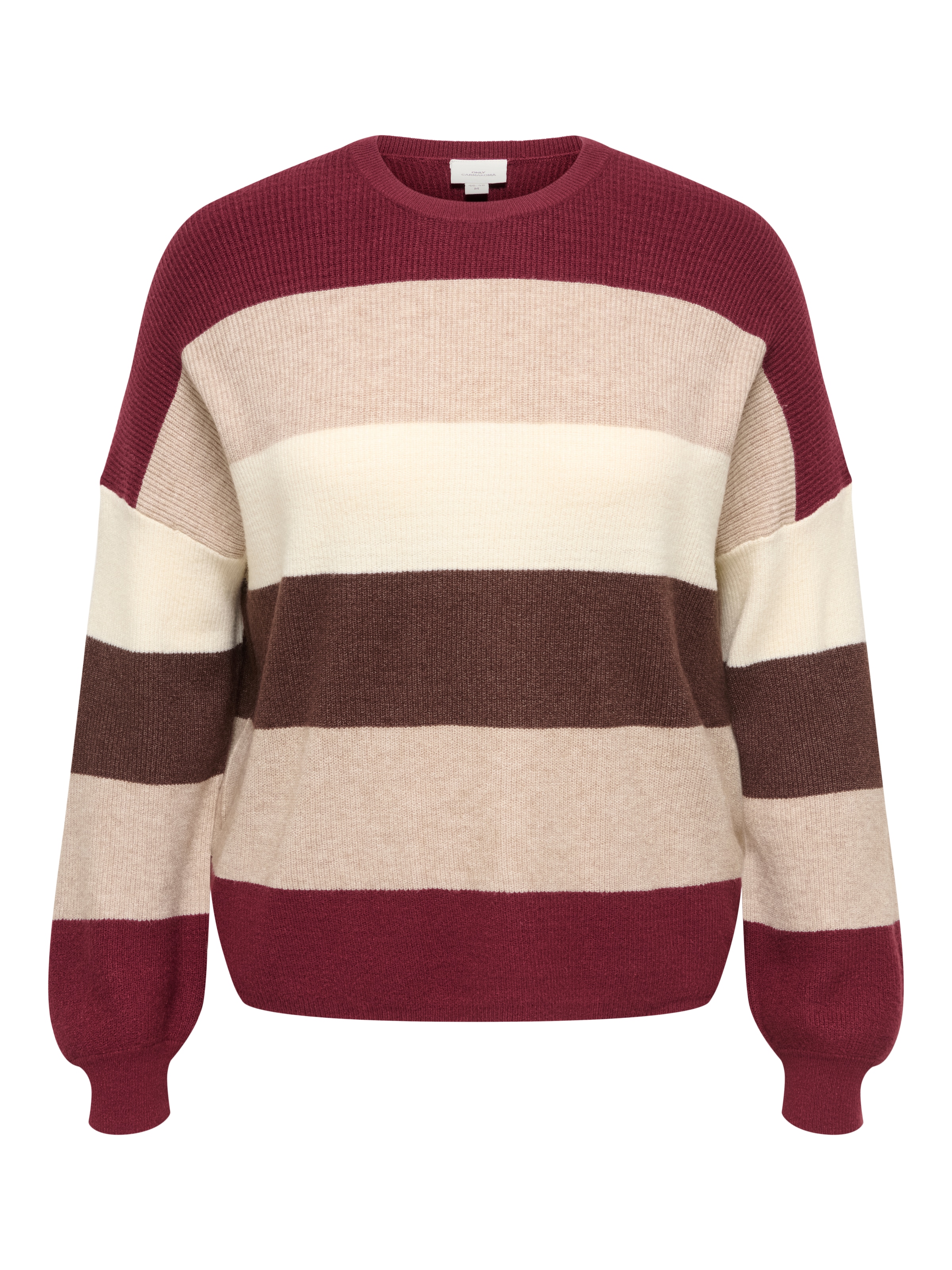 ONLY CARMAKOMA Pull en tricot »CARATIA L/S STRIPE PULLOVER KNT NOOS« mélange de viscose