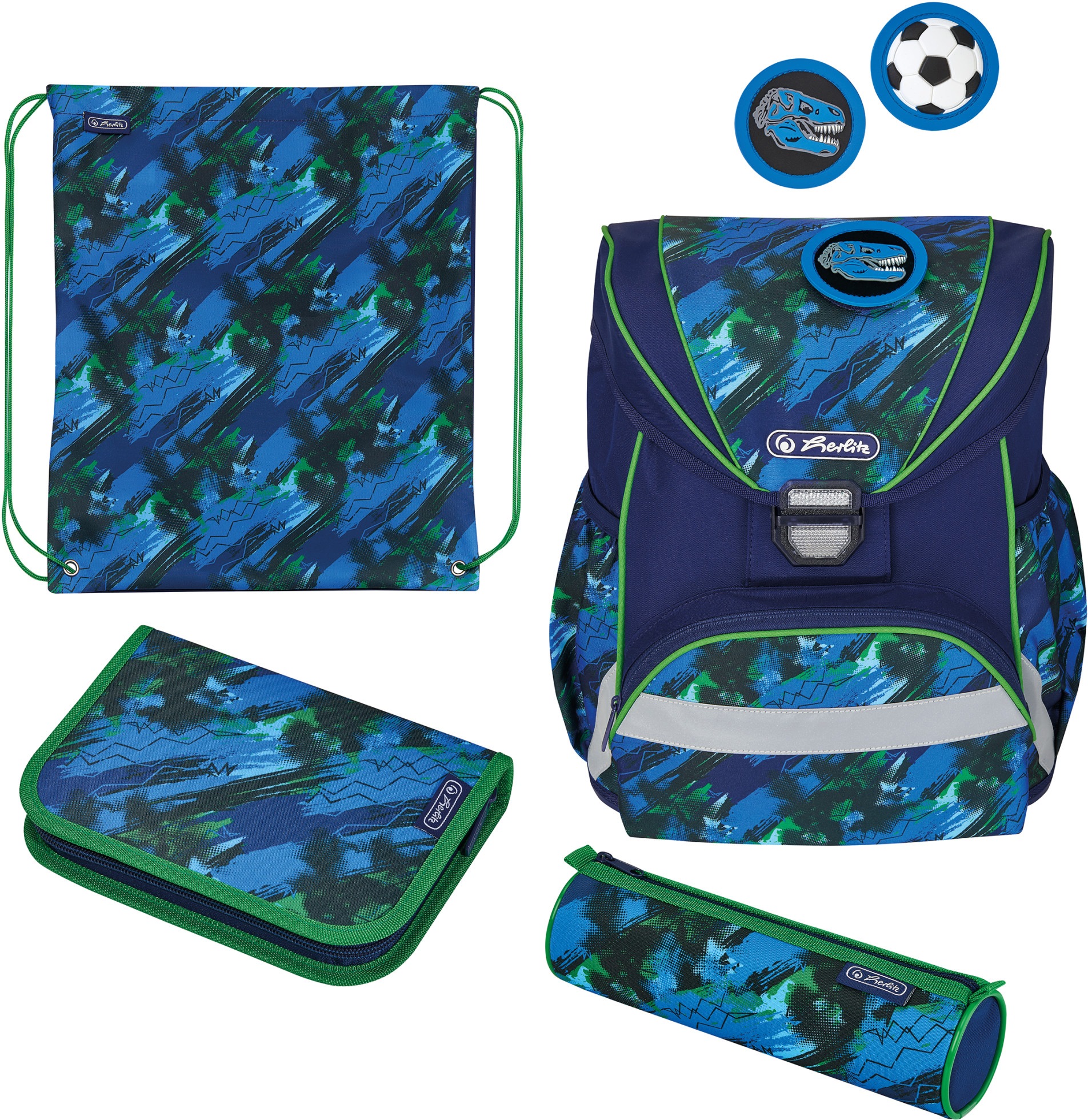 Image of Herlitz Schulranzen »UltraLight Plus Splash«, Floureszierende Flächen-reflektierende Streifen auf den Schultergurten-Reflektoren bei Ackermann Versand Schweiz