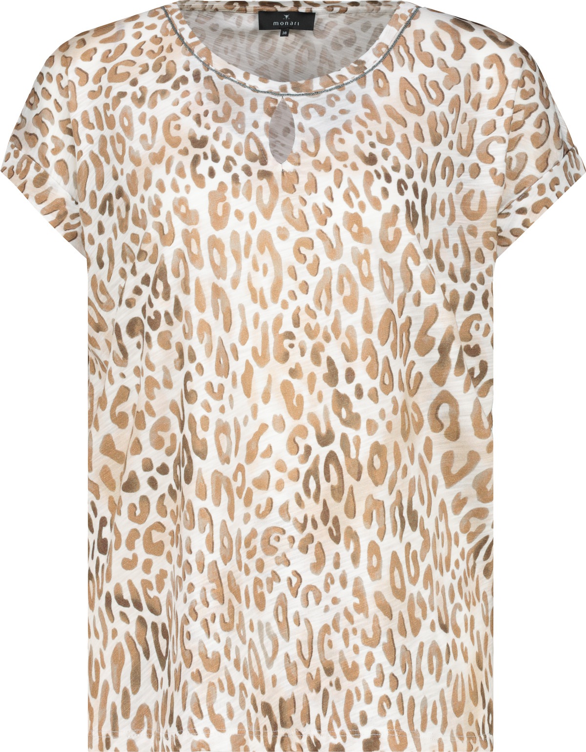 Monari T-Shirt »Shirt Leo allover«, Mit Rundhalsausschnitt
