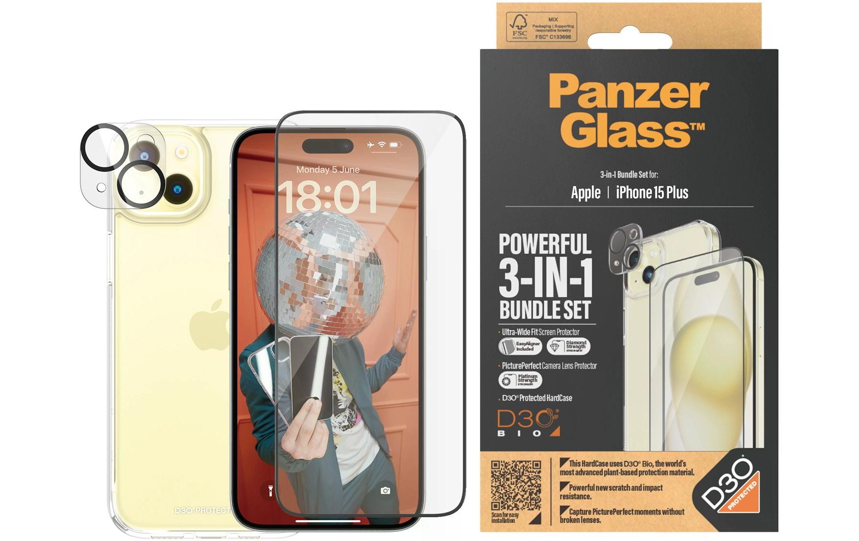 Image of PanzerGlass Handyhülle "Bundle iPhone 15 Plus" Apple iPhone 15 Plus