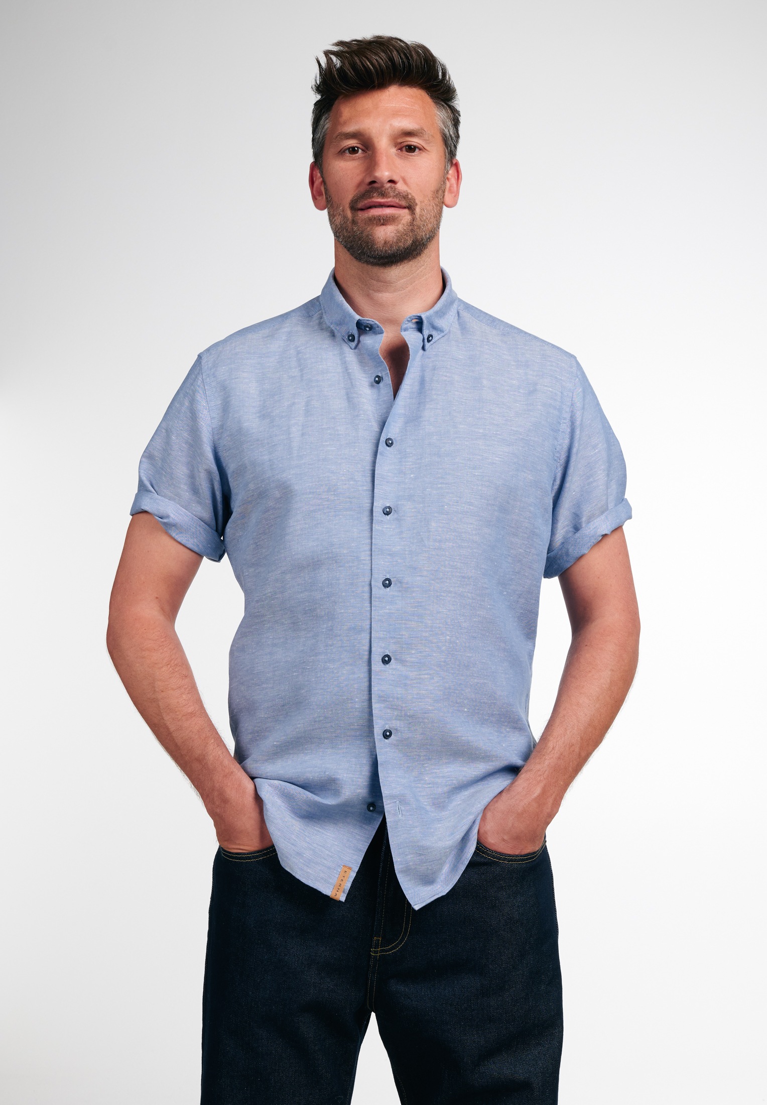 Image of Eterna Kurzarmhemd "REGULAR FIT" EASY IRON (bügelleicht)